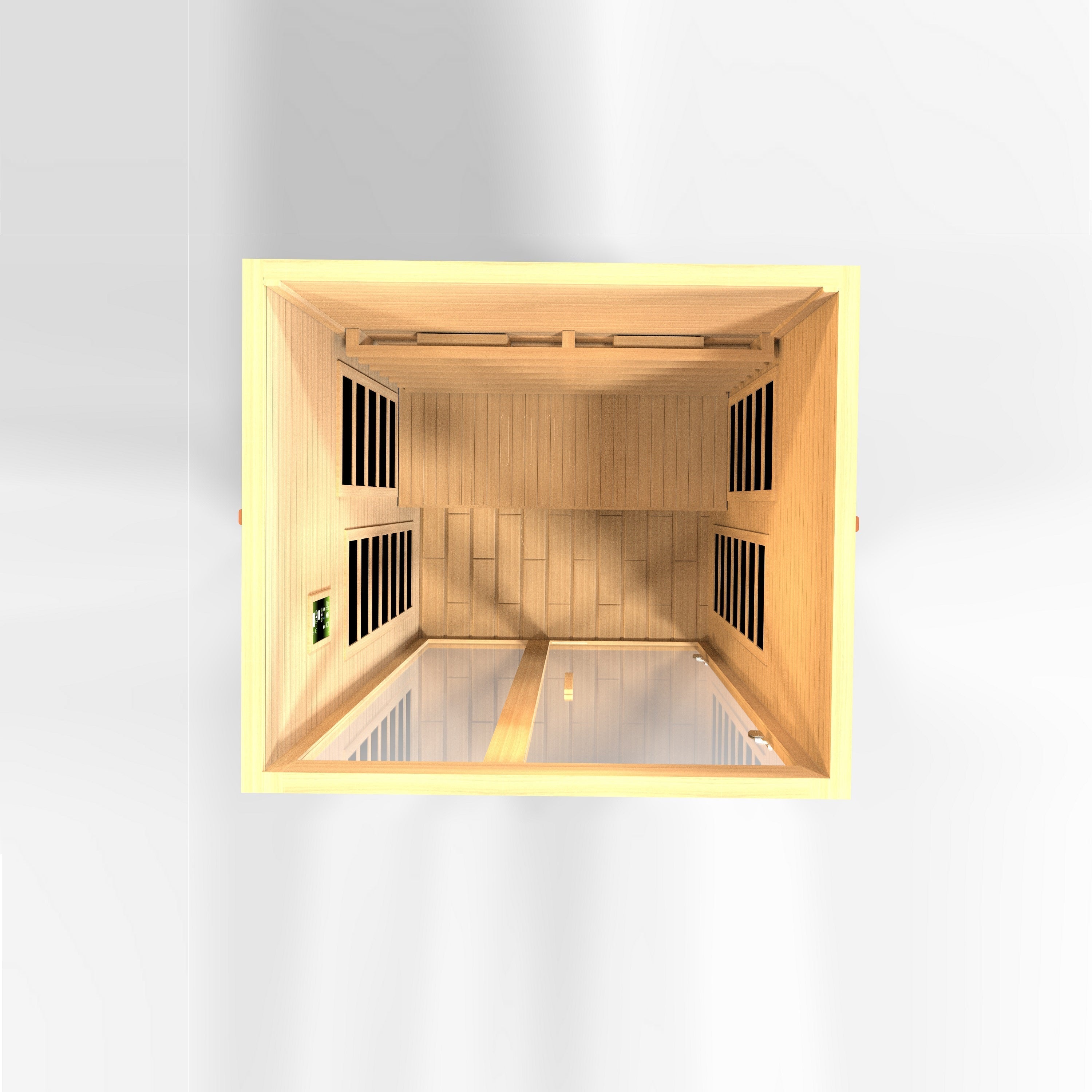 Dynamic Santiago 2-Person Full Spectrum Infrared Sauna with Chromotherapy & Low EMF Golden Designs Inc