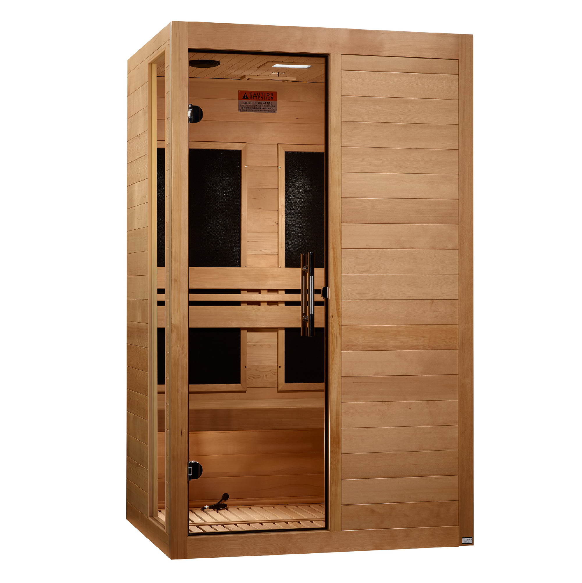 Dynamic Lucca 2-Person Low EMF FAR Infrared Sauna, Canadian Hemlock Wellness Retreat Golden Designs Inc (NA)