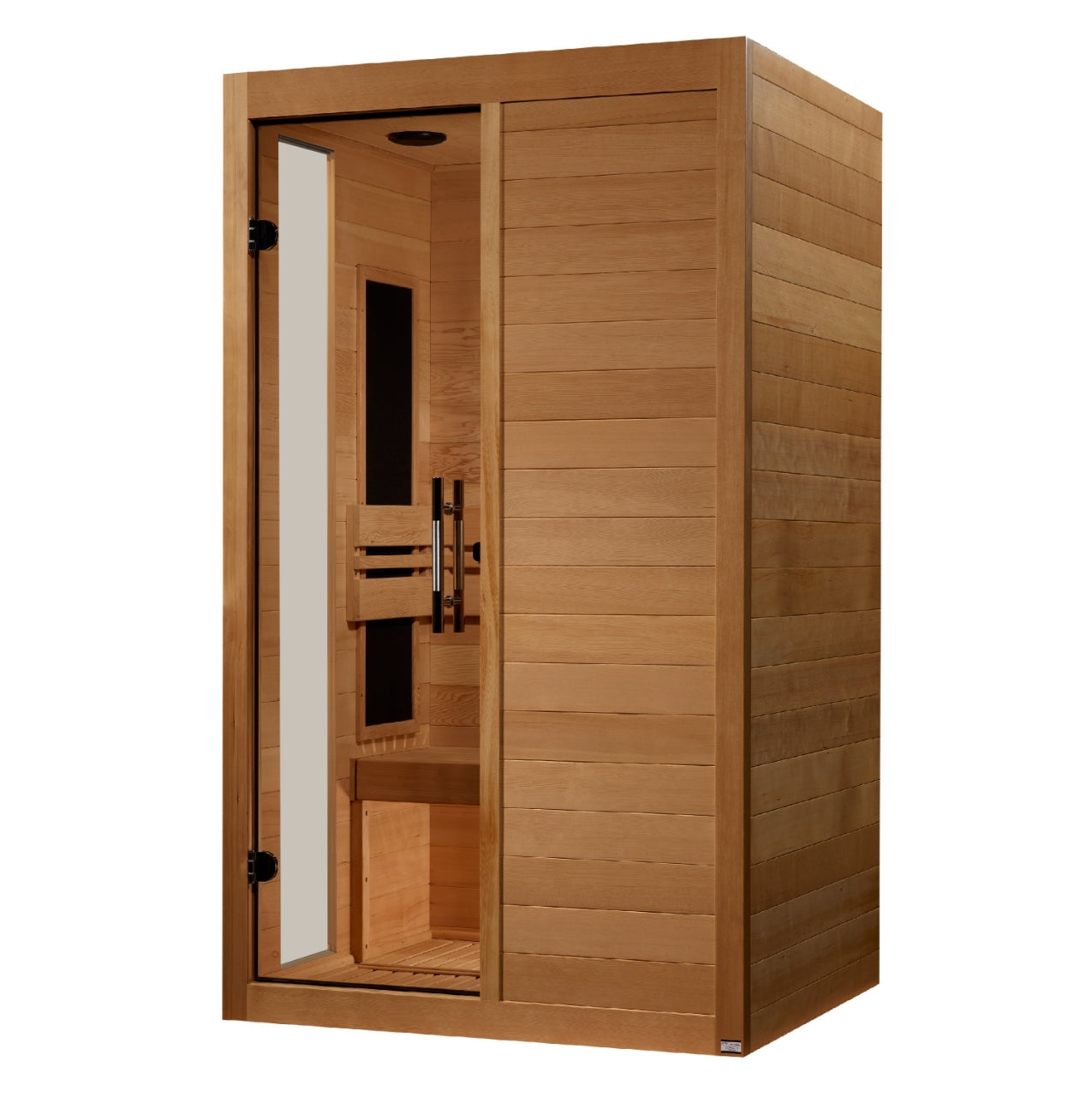 Dynamic Lucca 2-Person Low EMF FAR Infrared Sauna, Canadian Hemlock Wellness Retreat Golden Designs Inc (NA)