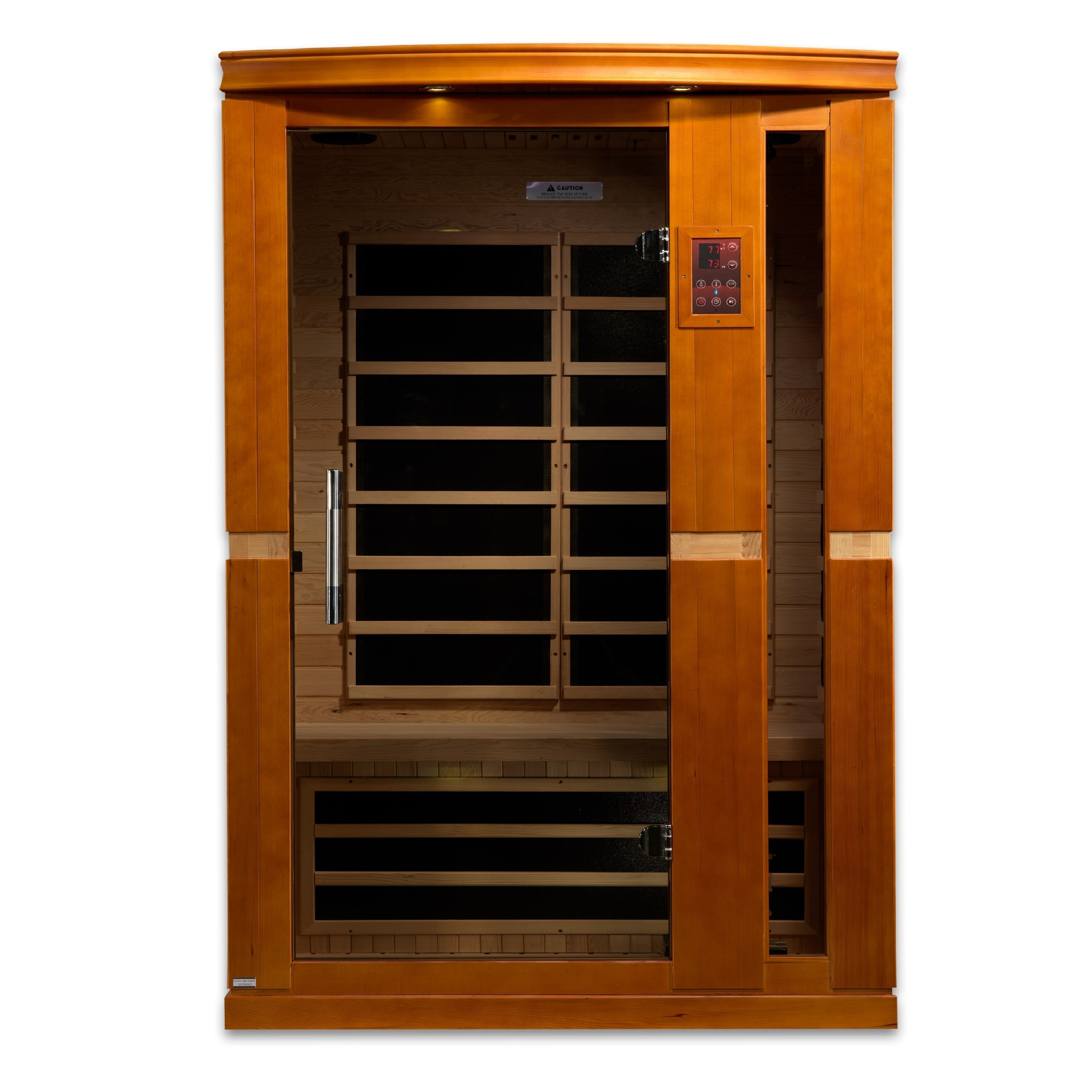 Dynamic Vittoria 2-Person Low EMF Far Infrared Sauna with Chromotherapy Lights Golden Designs Inc (NA)