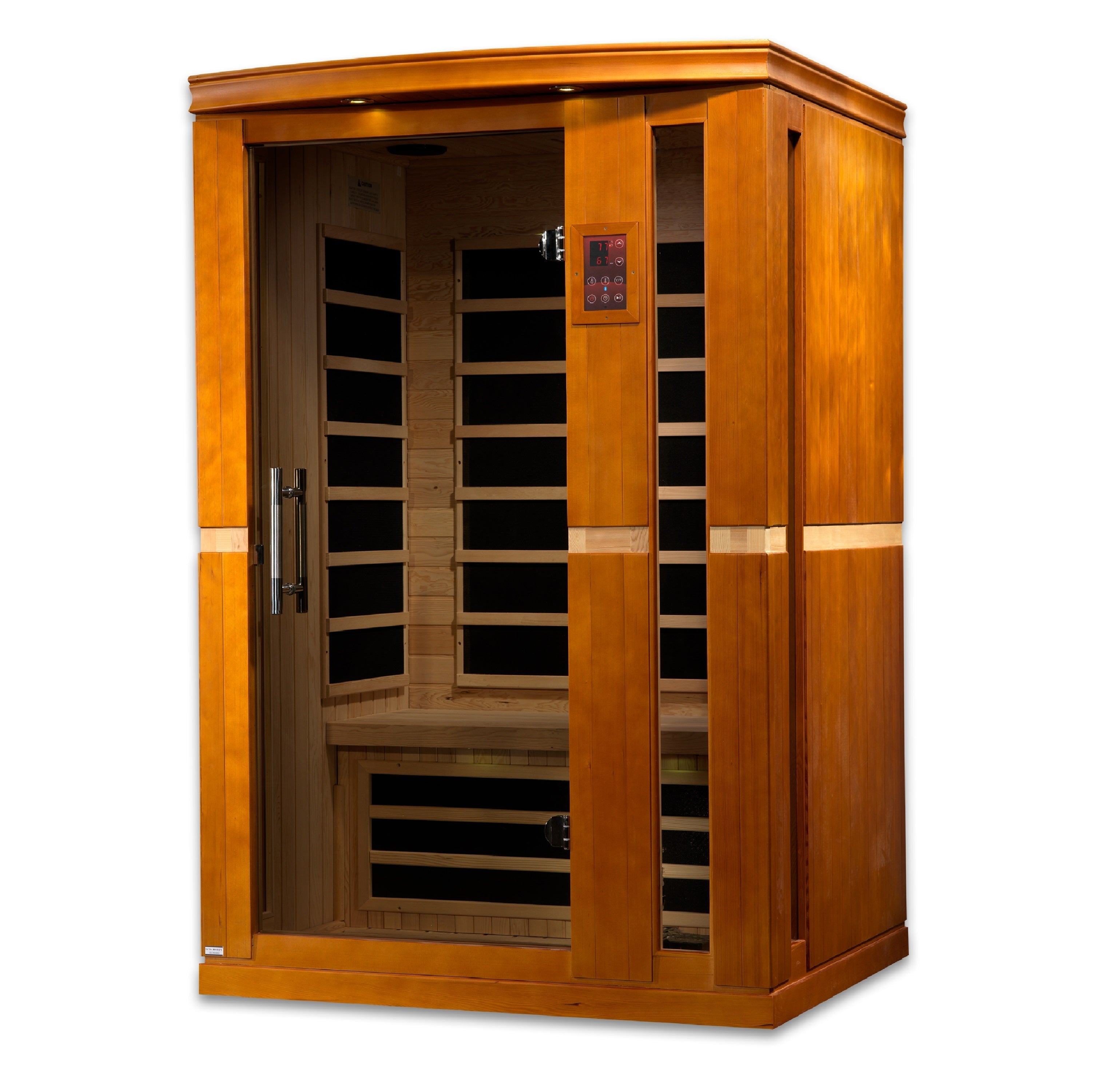 Dynamic Vittoria 2-Person Ultra Low EMF Far Infrared Sauna with Chromotherapy & Bluetooth Golden Designs Inc (NA)