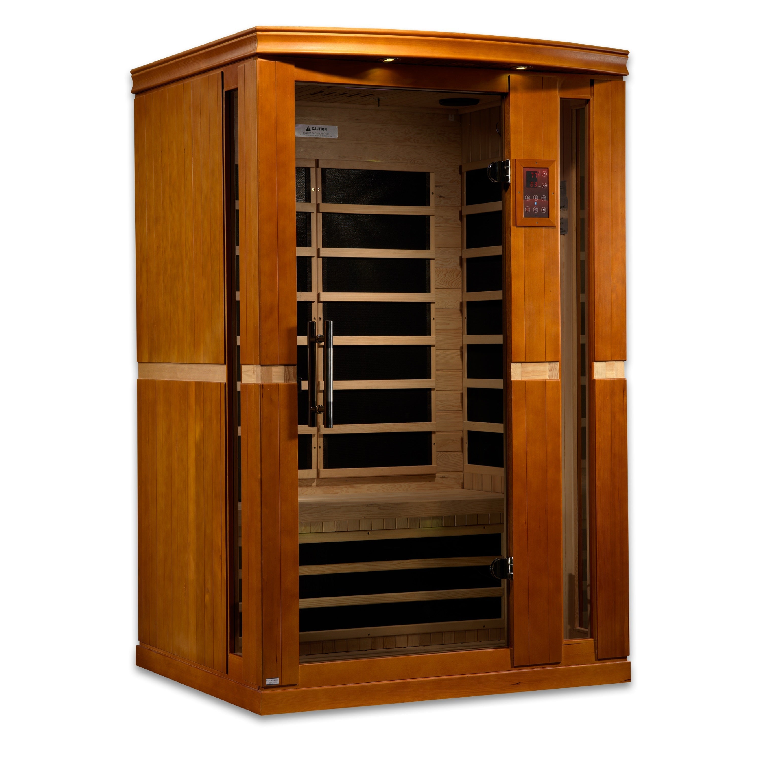 Dynamic Vittoria 2-Person Ultra Low EMF Far Infrared Sauna with Chromotherapy & Bluetooth Golden Designs Inc (NA)