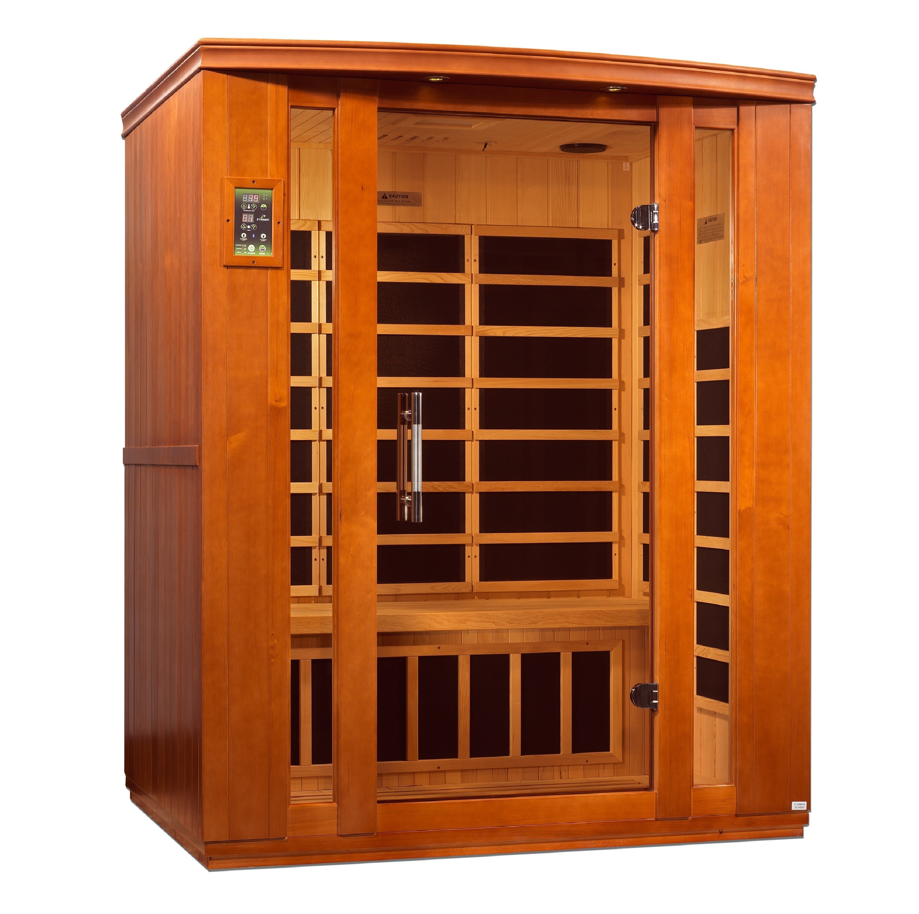 Dynamic Bellagio 3 Person Low EMF Far Infrared Sauna with Chromotherapy & Bluetooth Golden Designs Inc