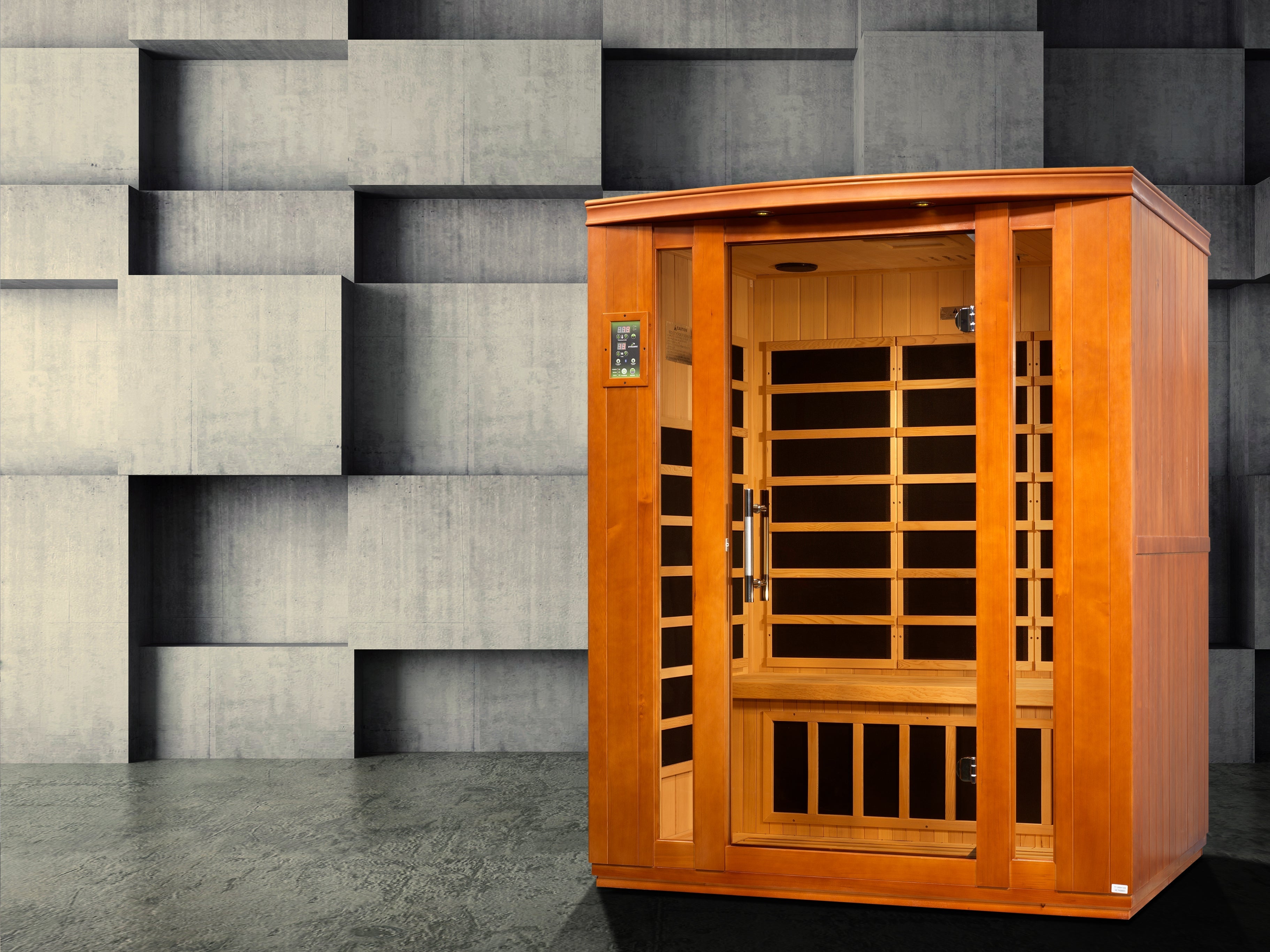 Dynamic Bellagio 3 Person Low EMF Far Infrared Sauna with Chromotherapy & Bluetooth Golden Designs Inc