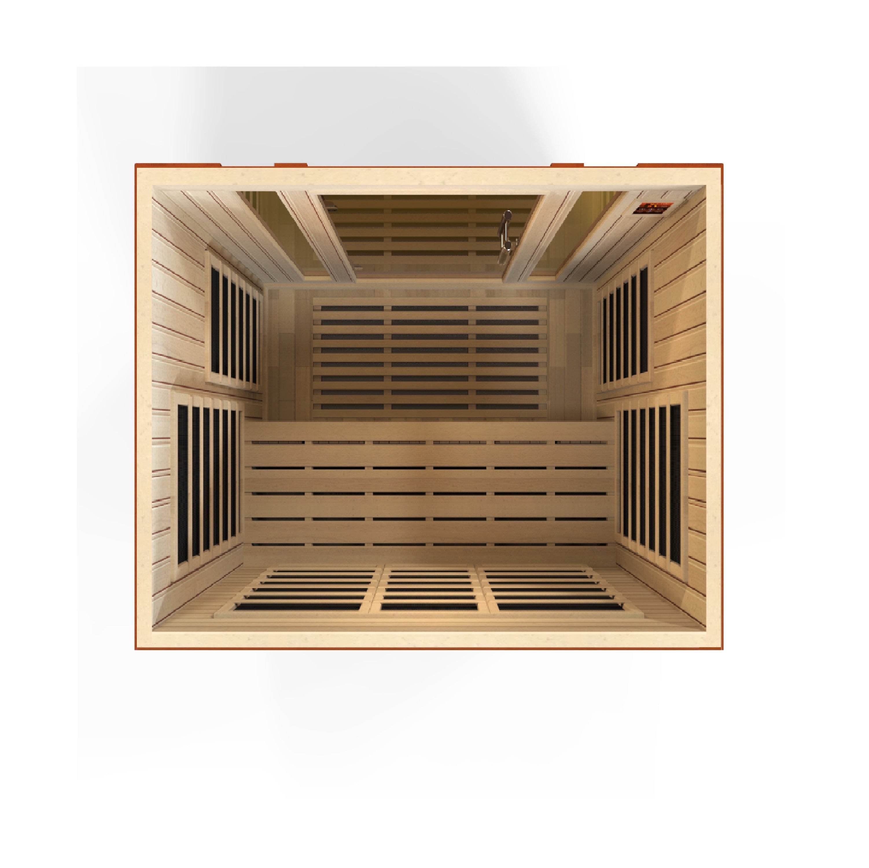 Dynamic Bellagio 3 Person Low EMF Far Infrared Sauna with Chromotherapy & Bluetooth Golden Designs Inc