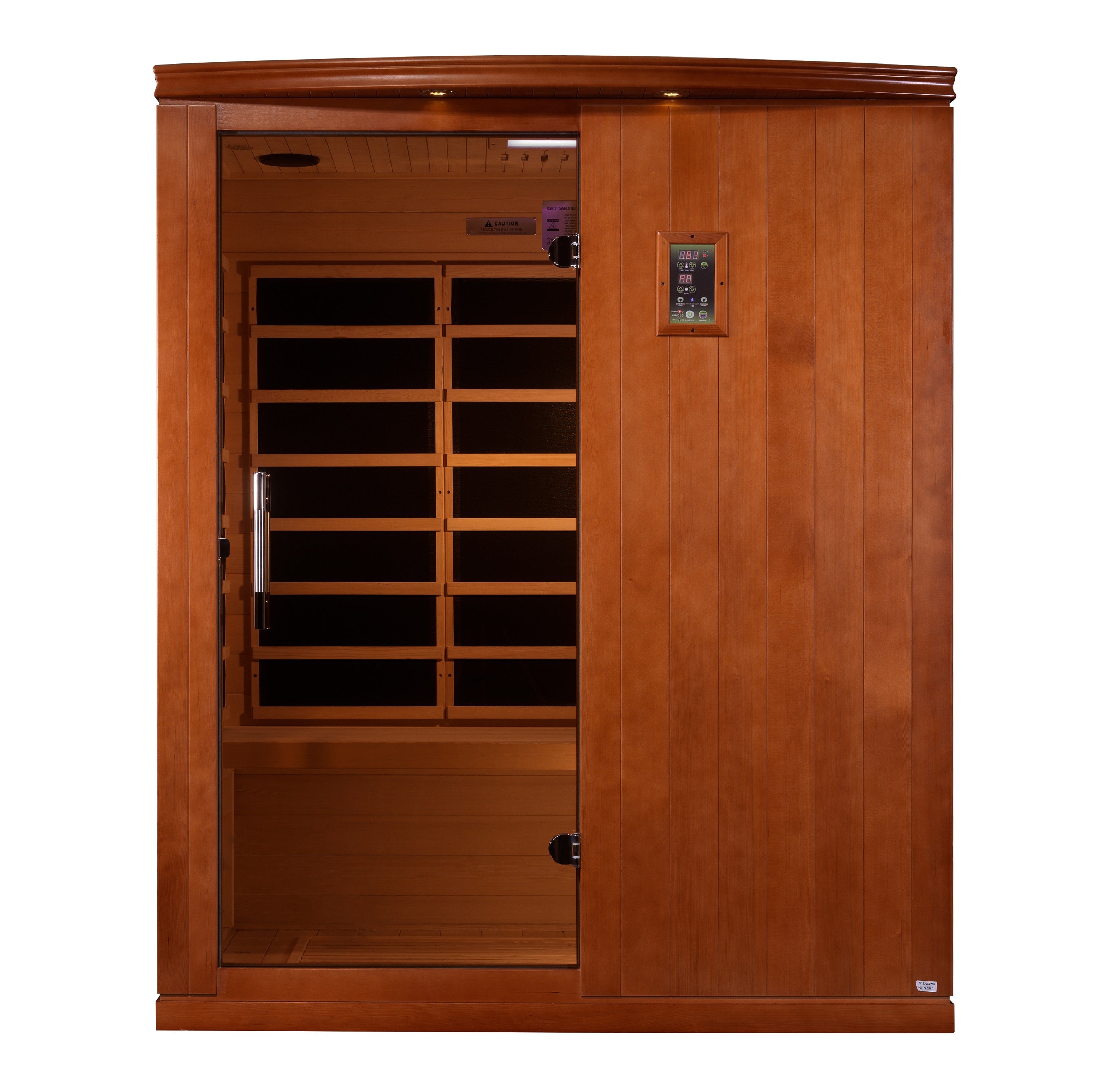 Dynamic Madrid Elite 3-Person Ultra Low EMF FAR Infrared Sauna with Red Light Golden Designs Inc (NA)