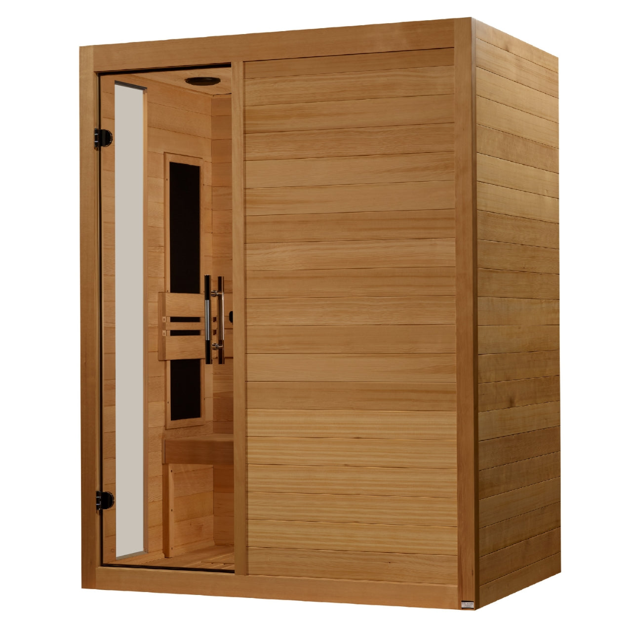 Dynamic Toscana 3 Person Low EMF FAR Infrared Sauna - Hemlock Wood, Chromotherapy Golden Designs Inc
