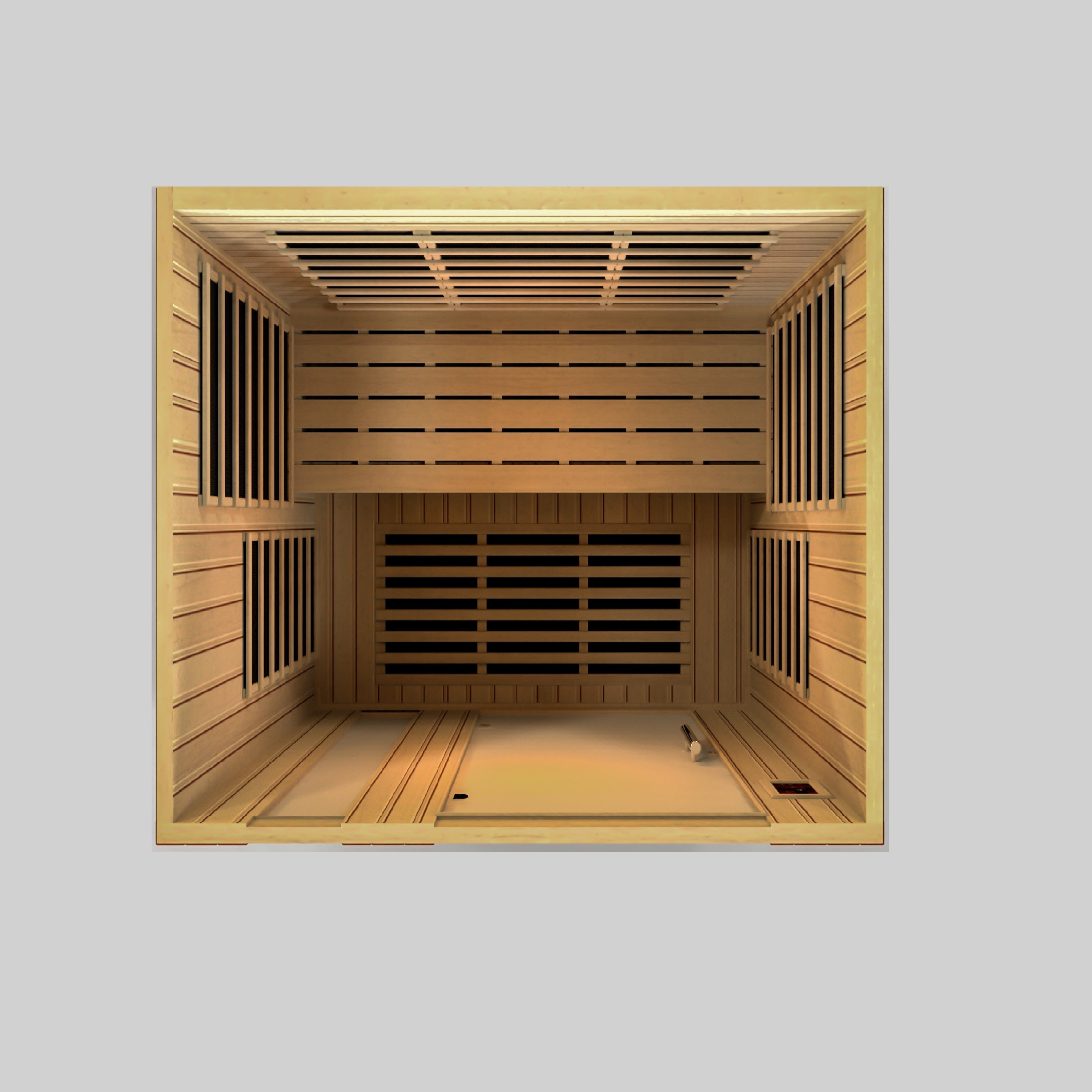 Dynamic Lugano 3-Person Low EMF Far Infrared Sauna with Chromotherapy Light Golden Designs Inc (NA)