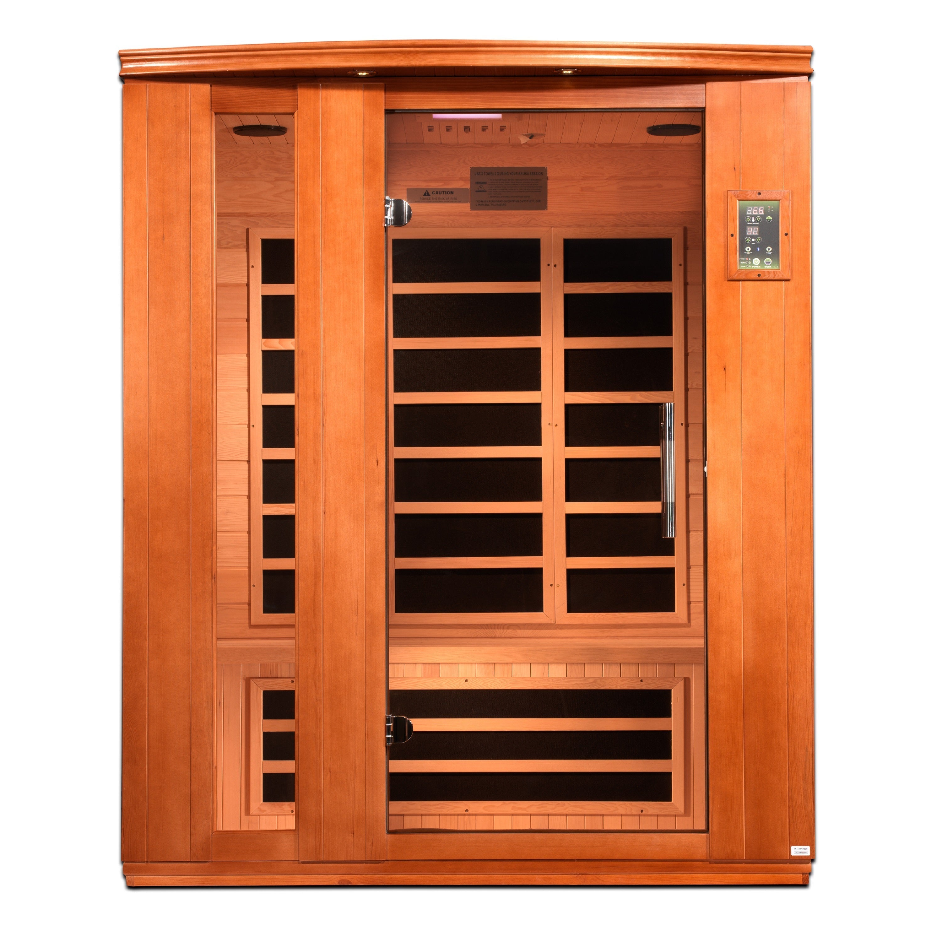 Dynamic Lugano 3-Person Low EMF Far Infrared Sauna with Chromotherapy Light Golden Designs Inc (NA)