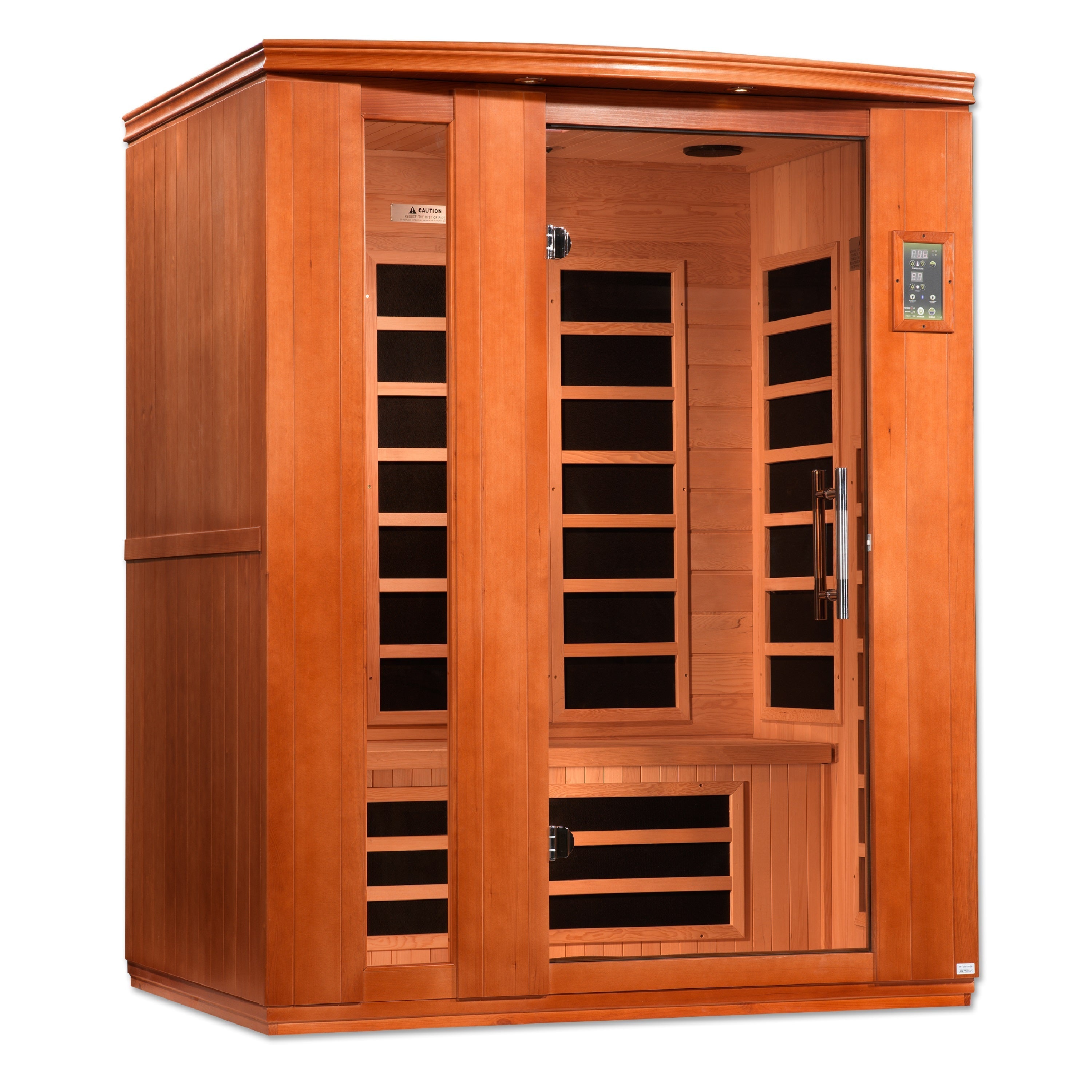 Dynamic Lugano 3-Person Low EMF Far Infrared Sauna with Chromotherapy Light Golden Designs Inc (NA)