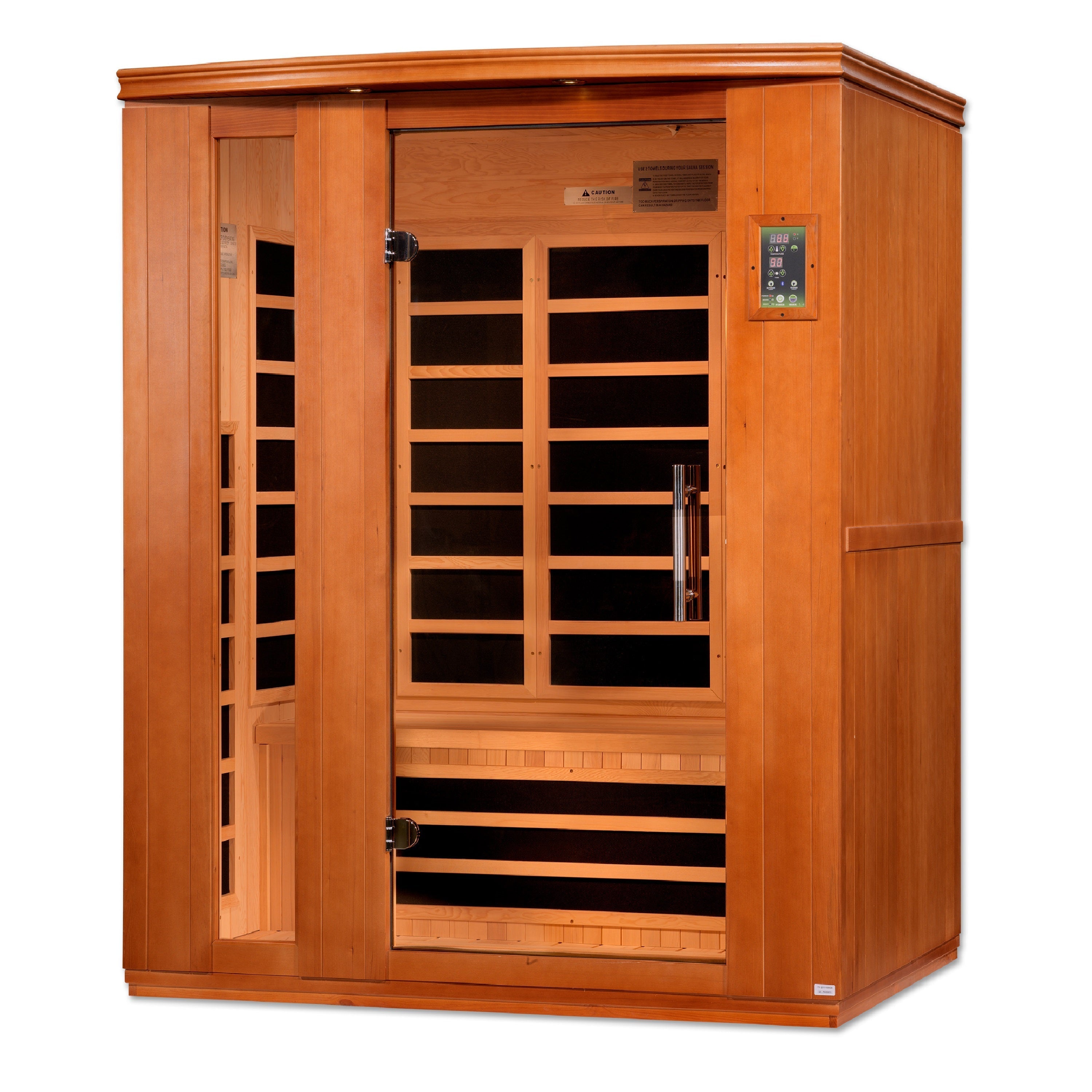 Dynamic Lugano 3-Person Low EMF Far Infrared Sauna with Chromotherapy Light Golden Designs Inc (NA)