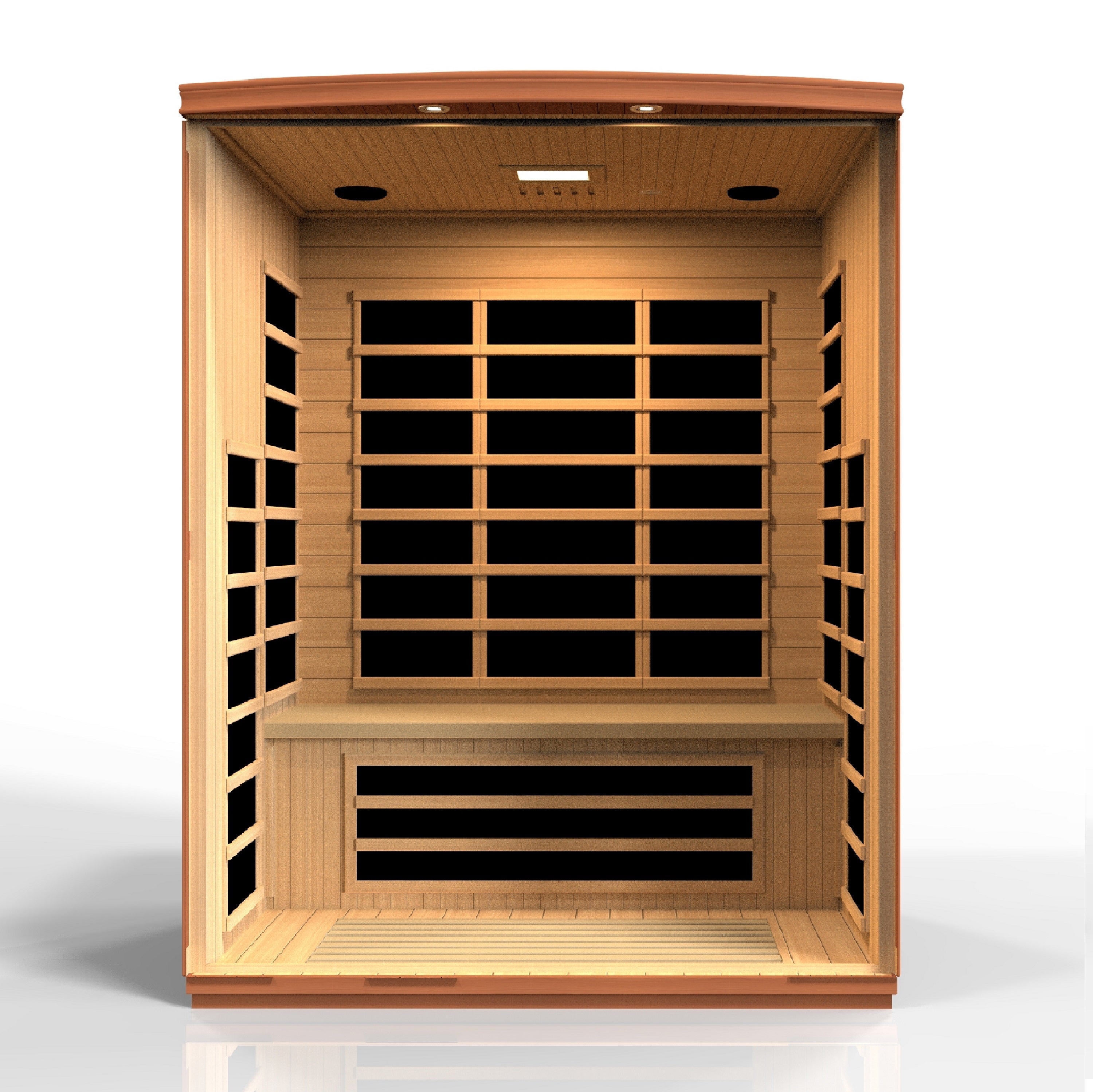 Dynamic Lugano 3-Person Low EMF Far Infrared Sauna with Chromotherapy Light Golden Designs Inc (NA)