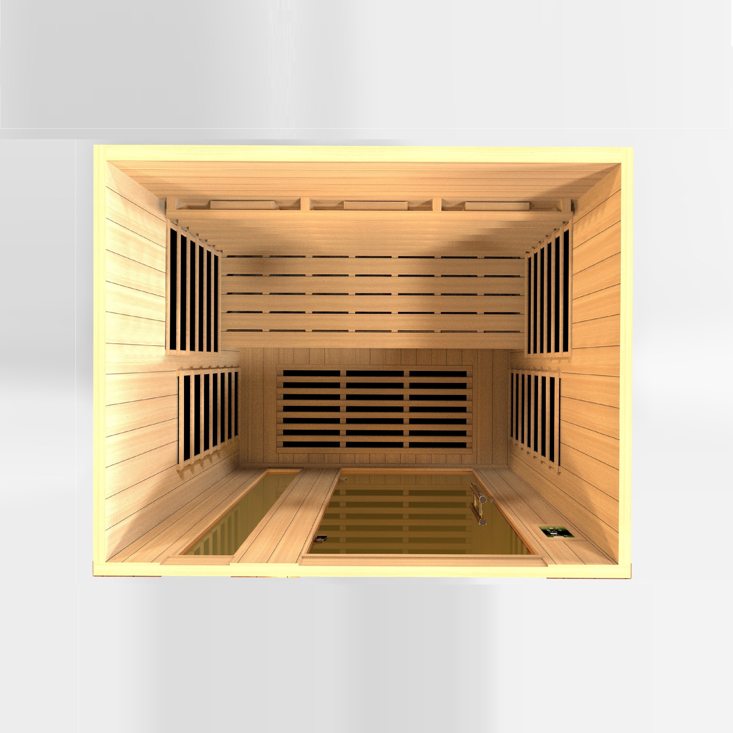 Dynamic Lugano 3-Person Full Spectrum Infrared Sauna - Canadian Hemlock Wood Golden Designs Inc (NA)