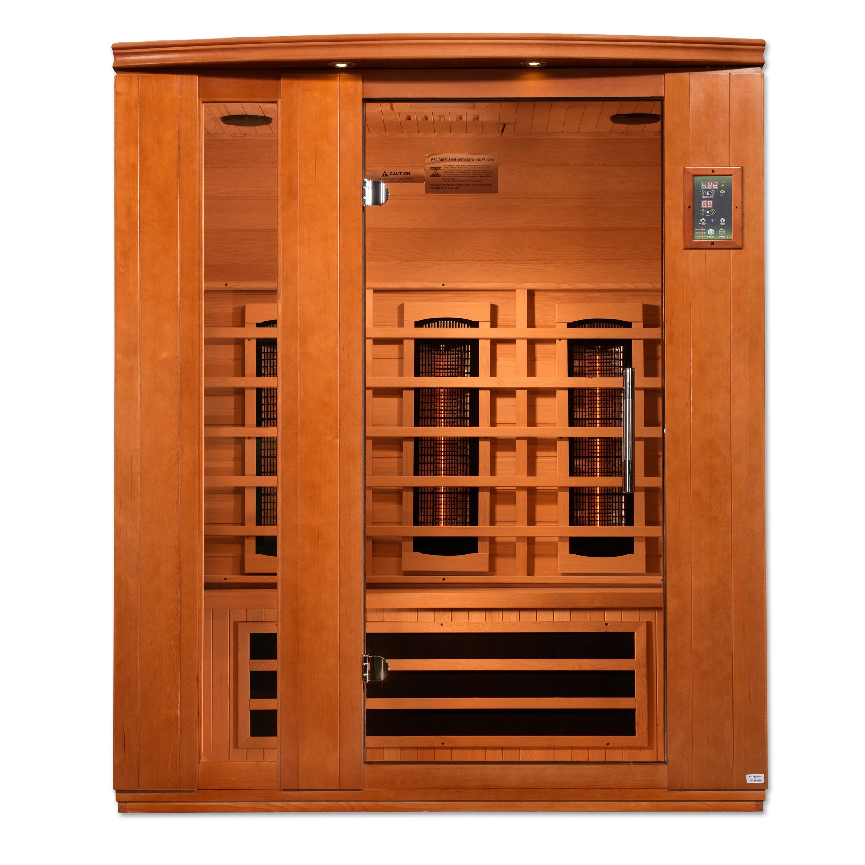 Dynamic Lugano 3-Person Full Spectrum Infrared Sauna - Canadian Hemlock Wood Golden Designs Inc (NA)