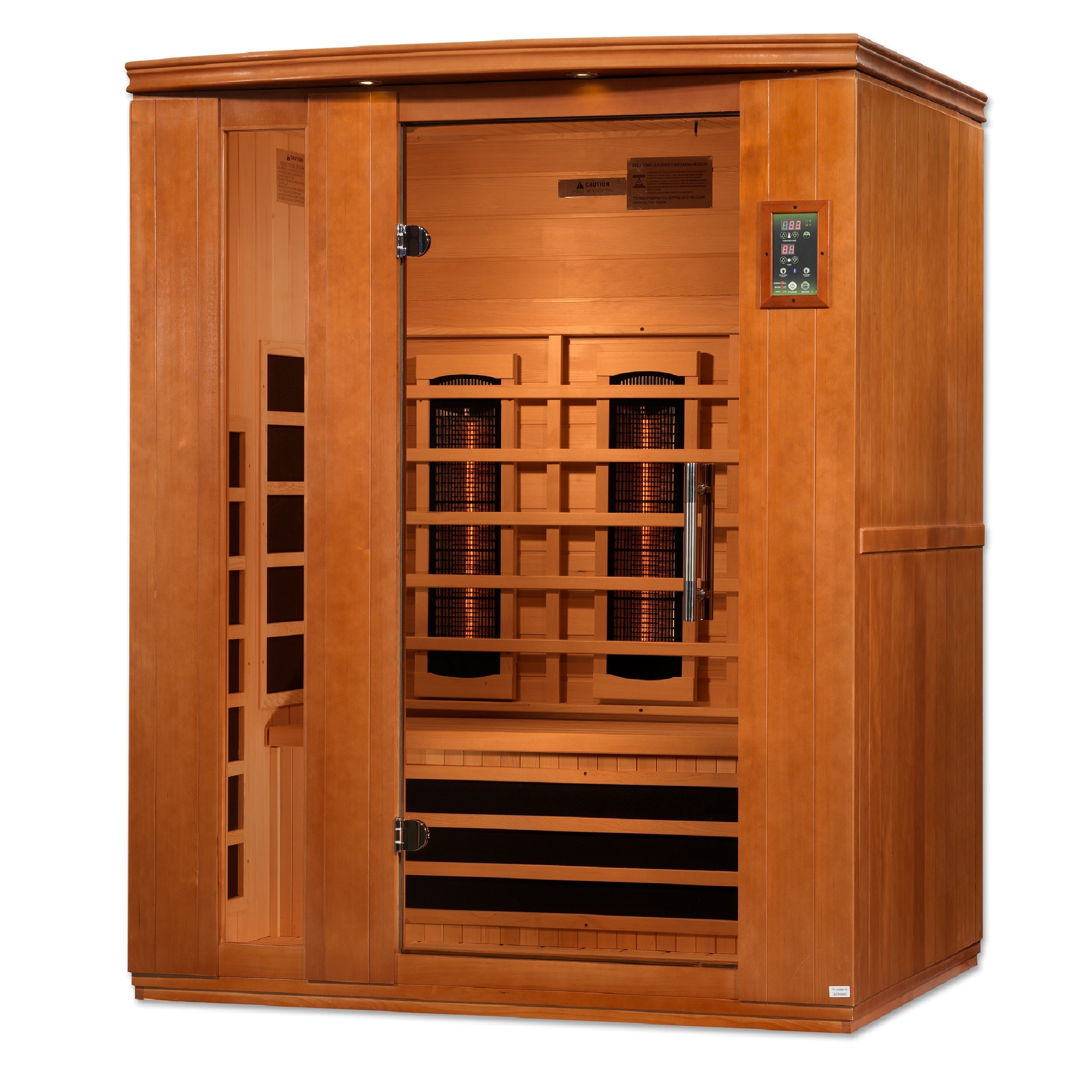 Dynamic Lugano 3-Person Full Spectrum Infrared Sauna - Canadian Hemlock Wood Golden Designs Inc (NA)