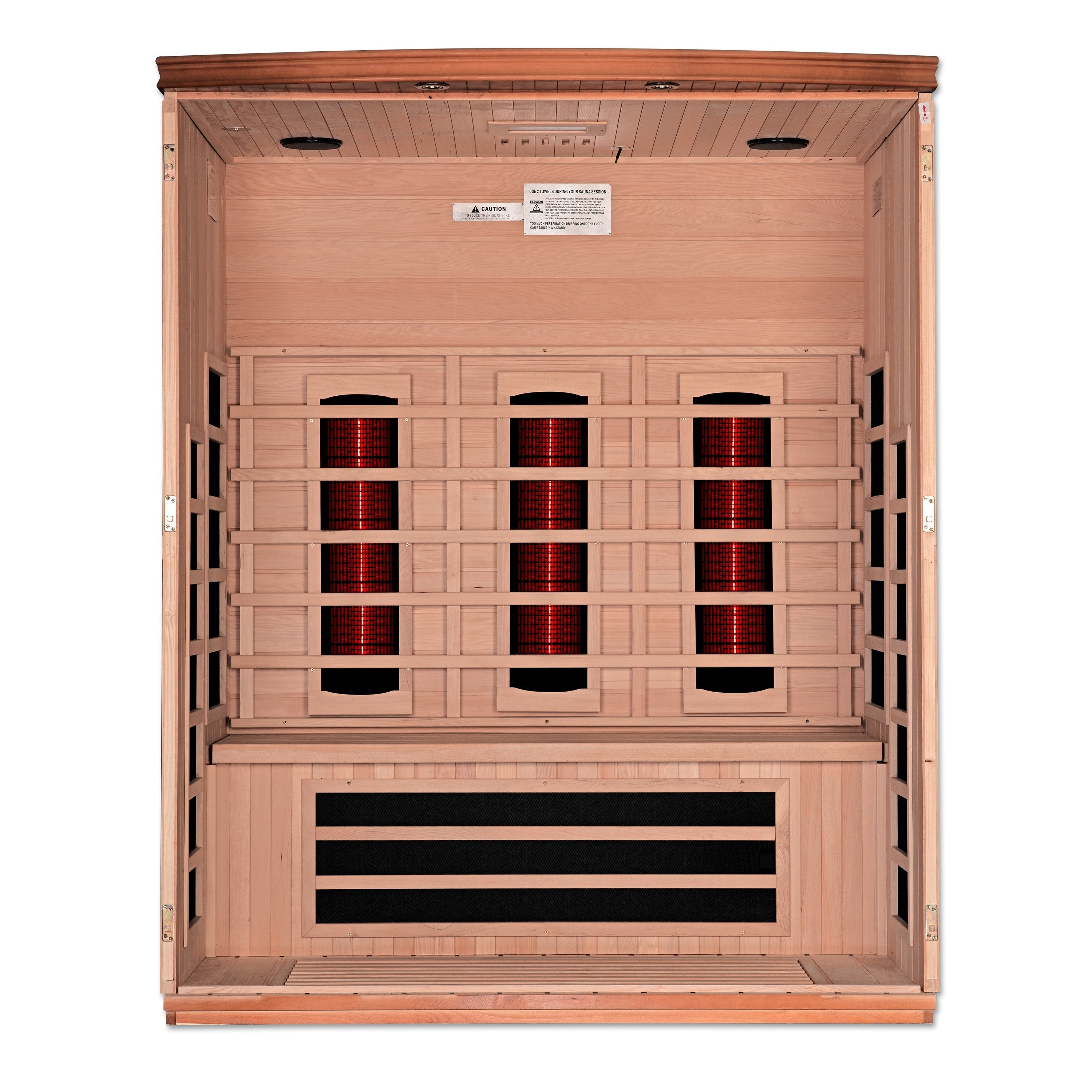 Dynamic Lugano 3-Person Full Spectrum Infrared Sauna - Canadian Hemlock Wood Golden Designs Inc (NA)