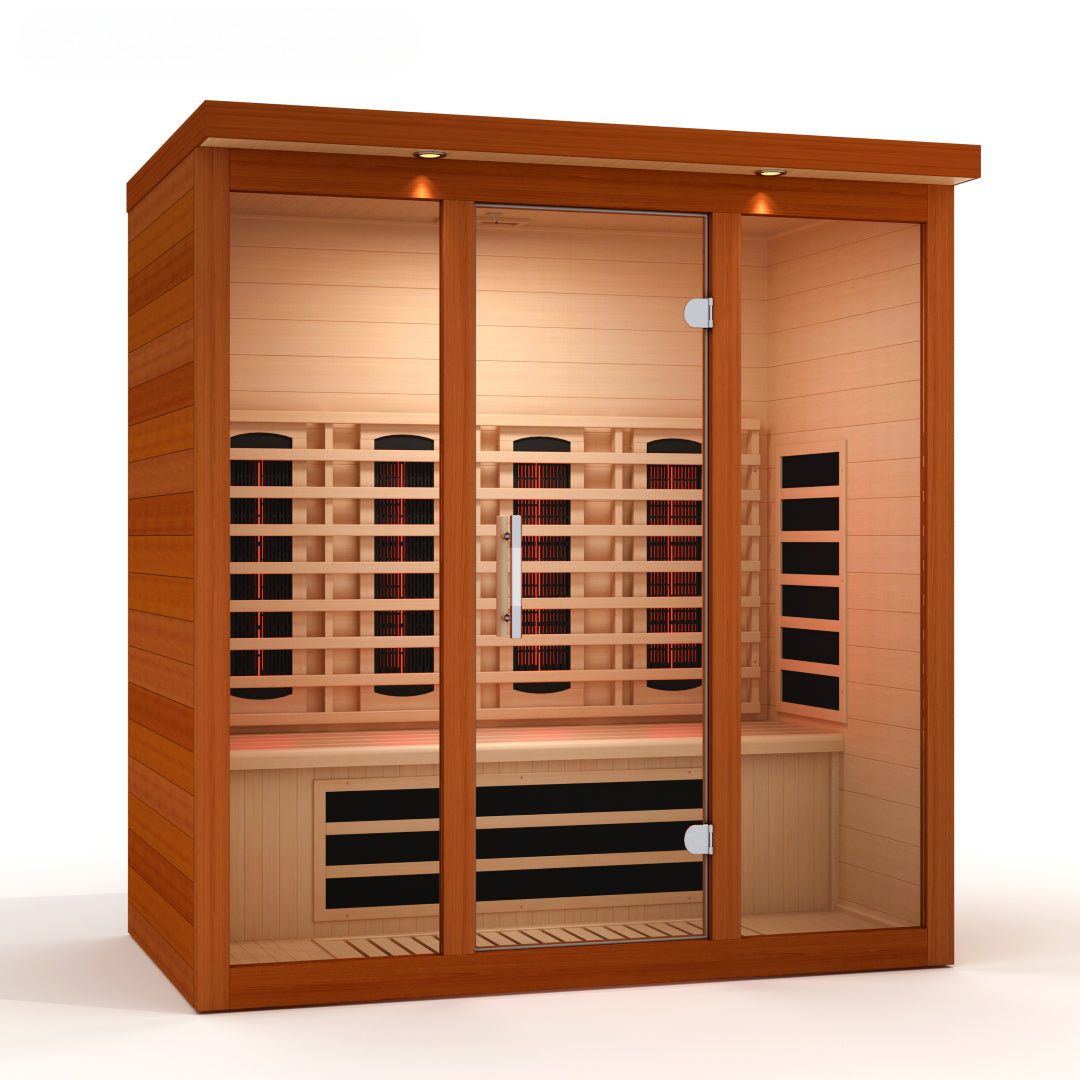 Dynamic Vila Grande 4-Person Full Spectrum Zero EMF FAR IR Sauna Golden Designs Inc