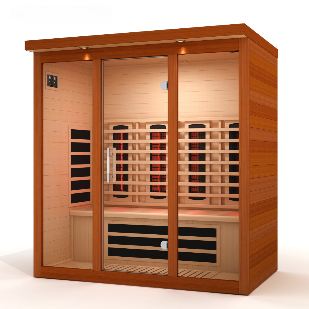 Dynamic Vila Grande 4-Person Full Spectrum Zero EMF FAR IR Sauna Golden Designs Inc