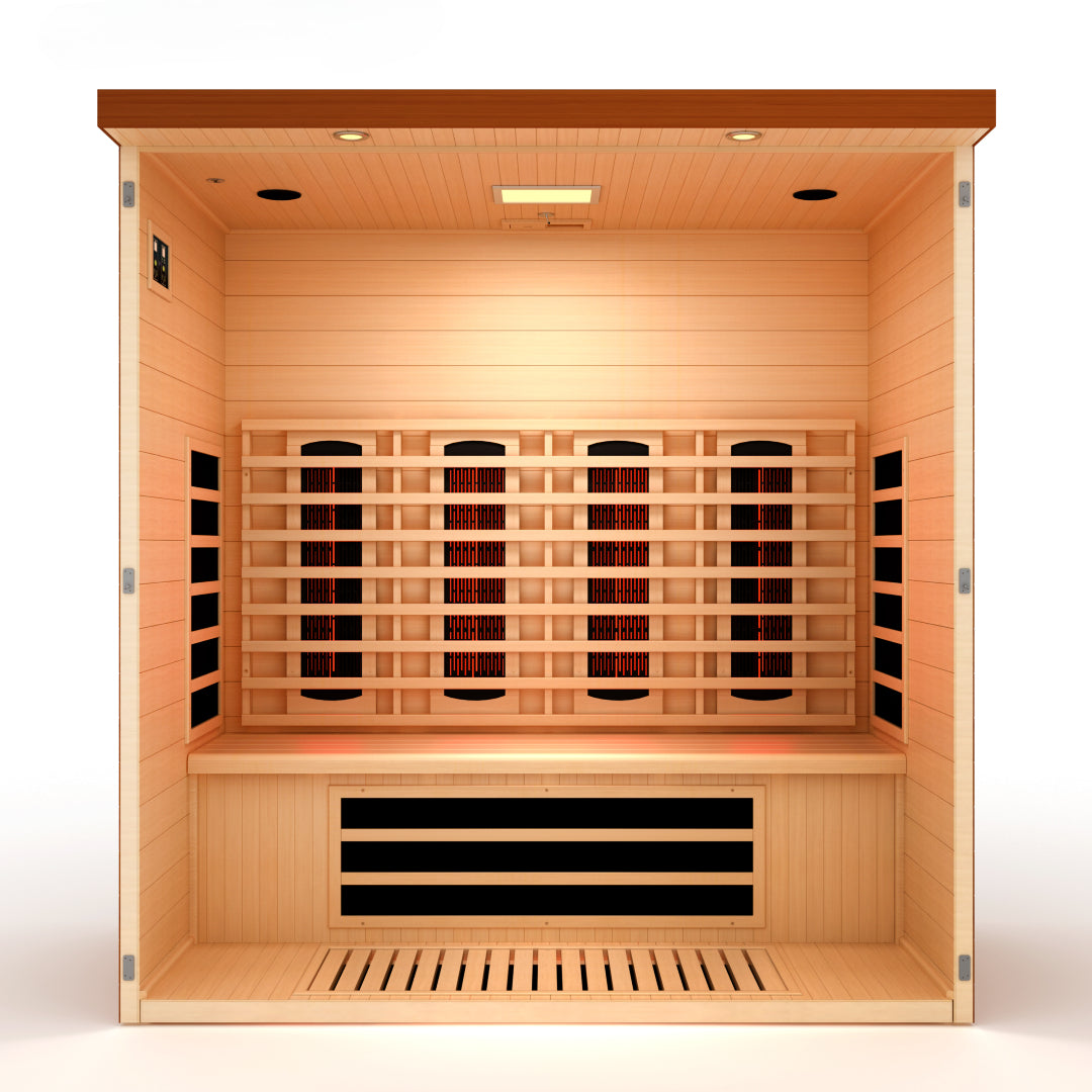 Dynamic Vila Grande 4-Person Full Spectrum Zero EMF FAR IR Sauna Golden Designs Inc