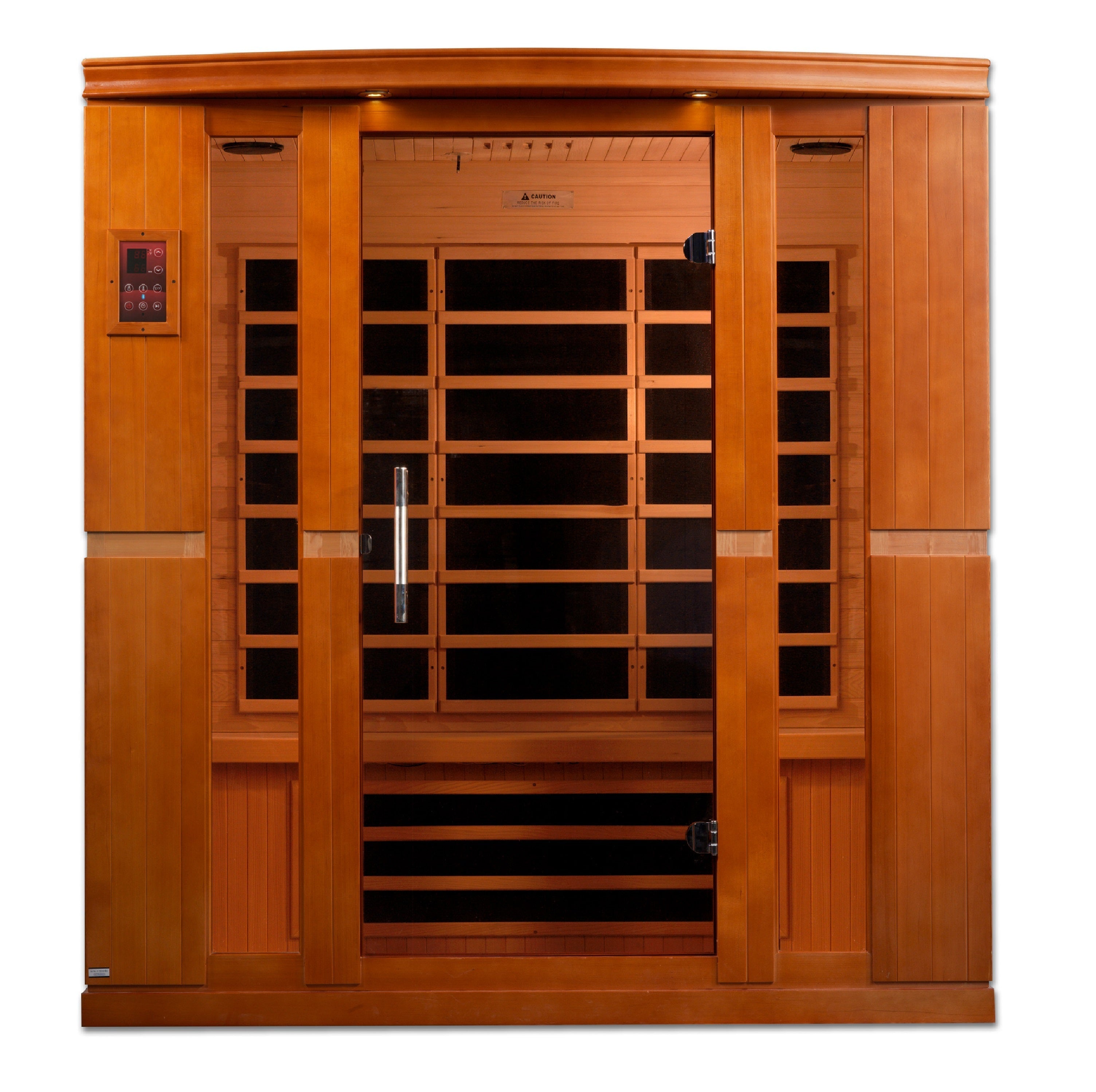 Dynamic Bergamo 4 Person Ultra Low EMF Far Infrared Sauna with Chromotherapy Golden Designs Inc (NA)