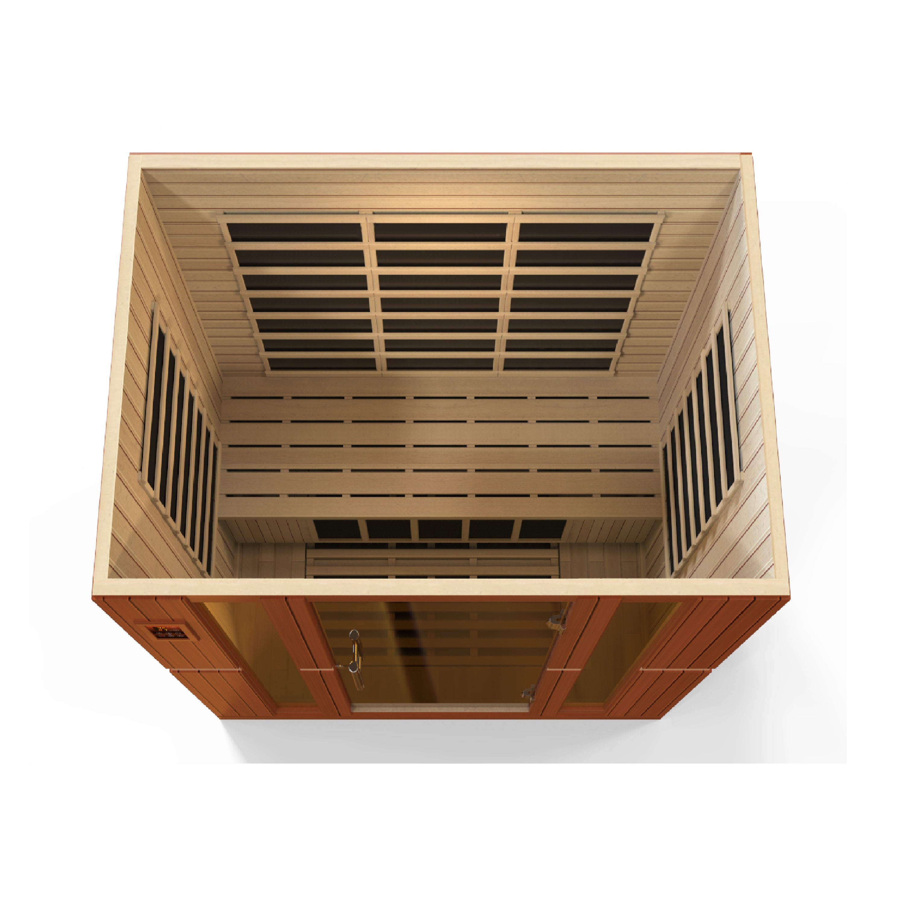 Dynamic Bergamo 4 Person Ultra Low EMF Far Infrared Sauna with Chromotherapy Golden Designs Inc (NA)