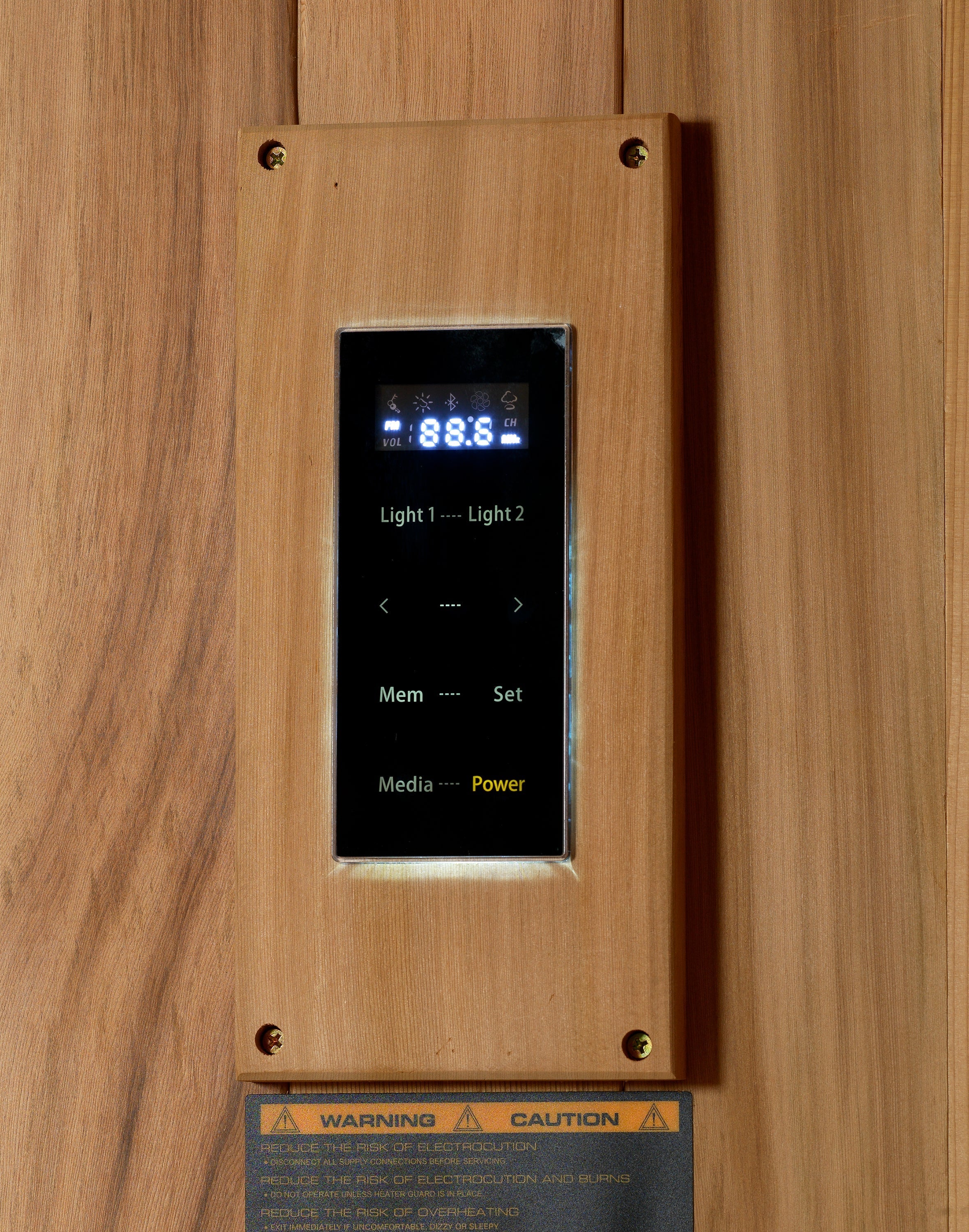 Premium 6-Person Red Cedar Traditional Sauna with Chromotherapy & Bluetooth Golden Designs Inc (NA)