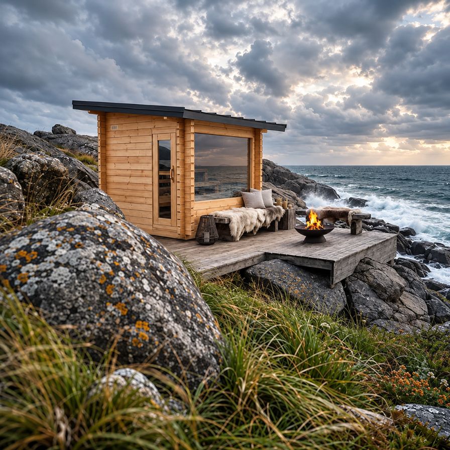 Dundalk Canadian Timber Avalon Outdoor Sauna White Cedar Retreat