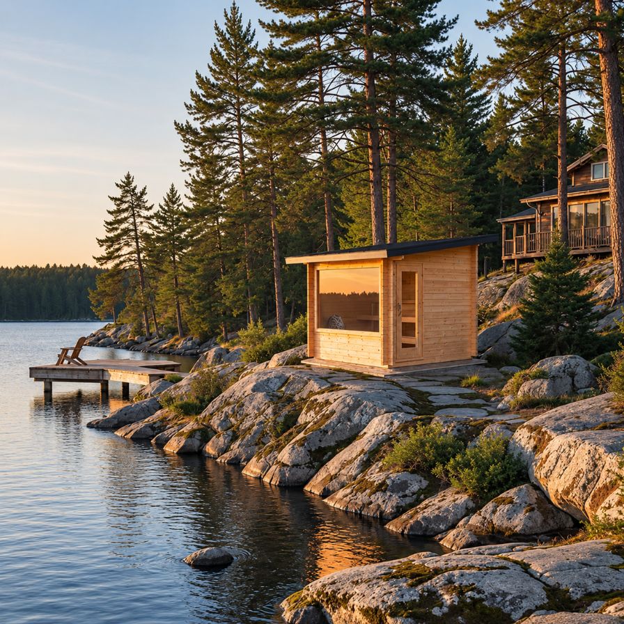 Dundalk Canadian Timber Avalon Outdoor Sauna White Cedar Retreat