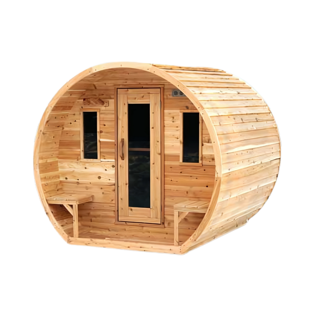 Dundalk CT Elation Outdoor Barrel Sauna Canadian White Cedar Dundalk