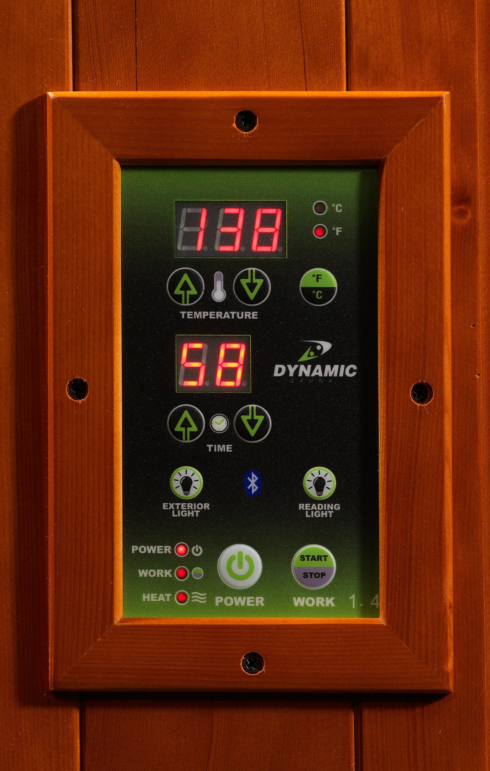 Dynamic Avila 1-2 Person Low EMF FAR Infrared Sauna with Chromotherapy, Bluetooth Golden Designs Inc