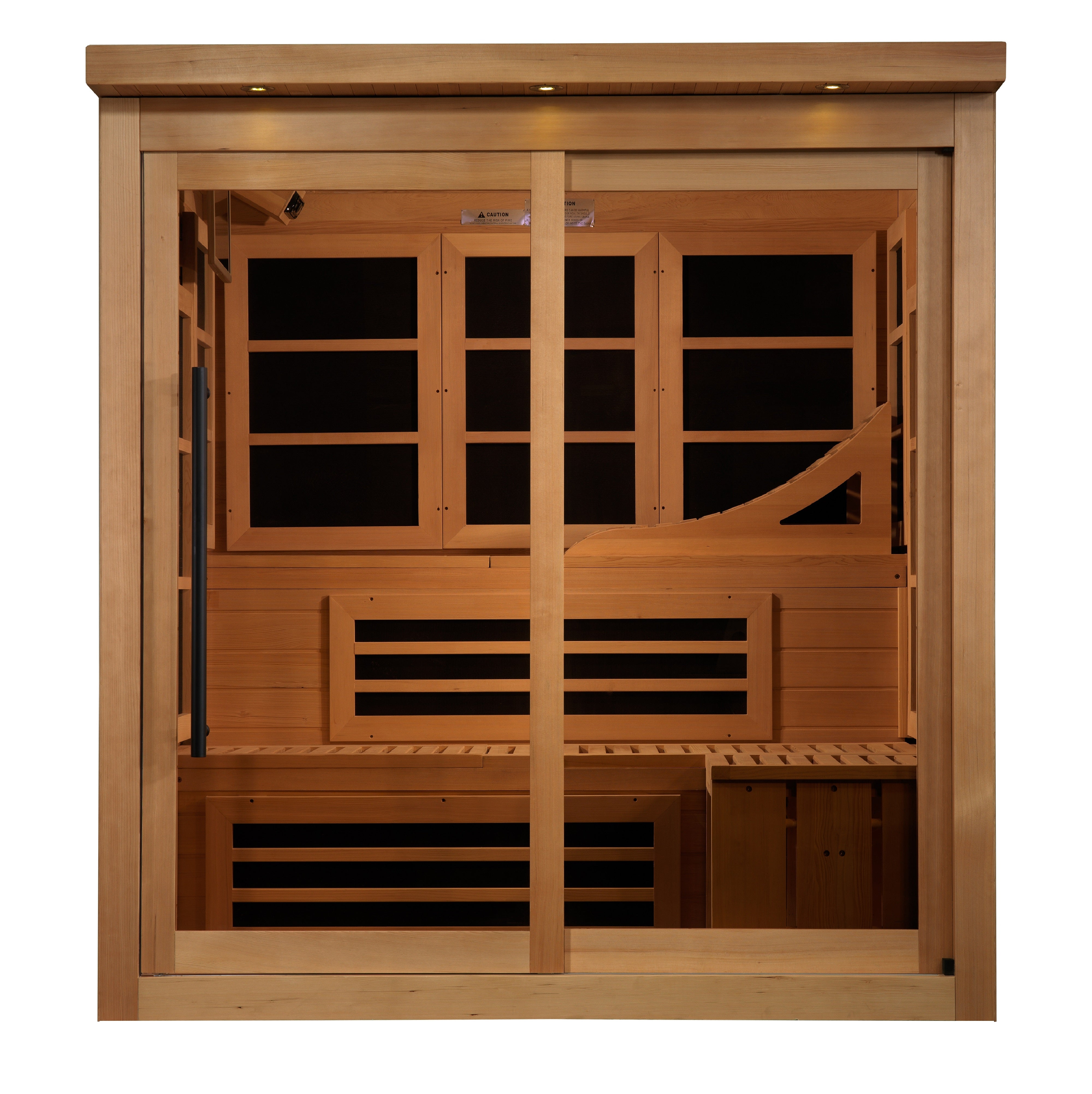 Elite 6-Person Near Zero EMF Far Infrared Sauna with Chromotherapy & Bluetooth Golden Designs Inc