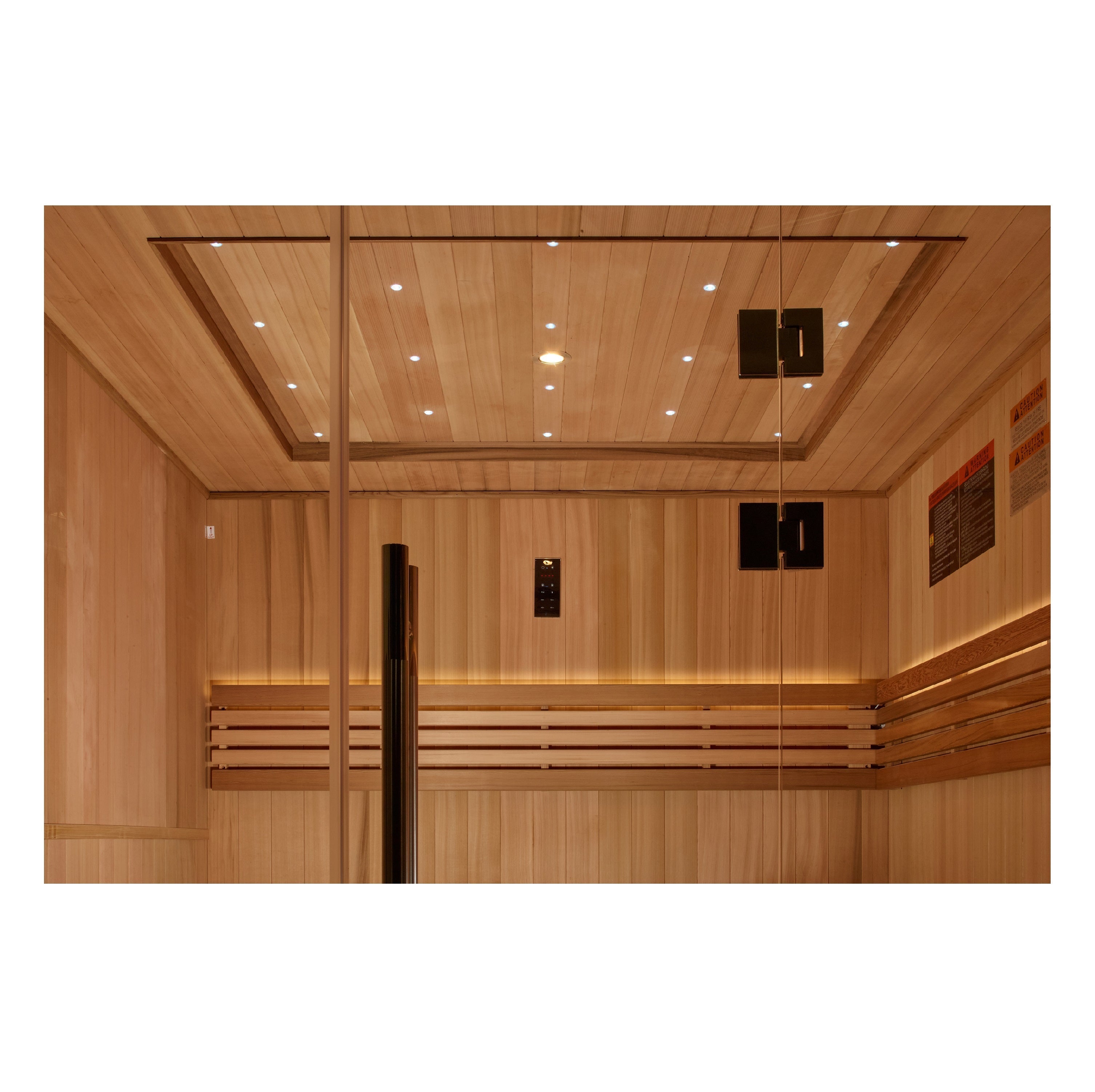 Premium 6-Person Red Cedar Traditional Sauna with Chromotherapy & Bluetooth Golden Designs Inc (NA)