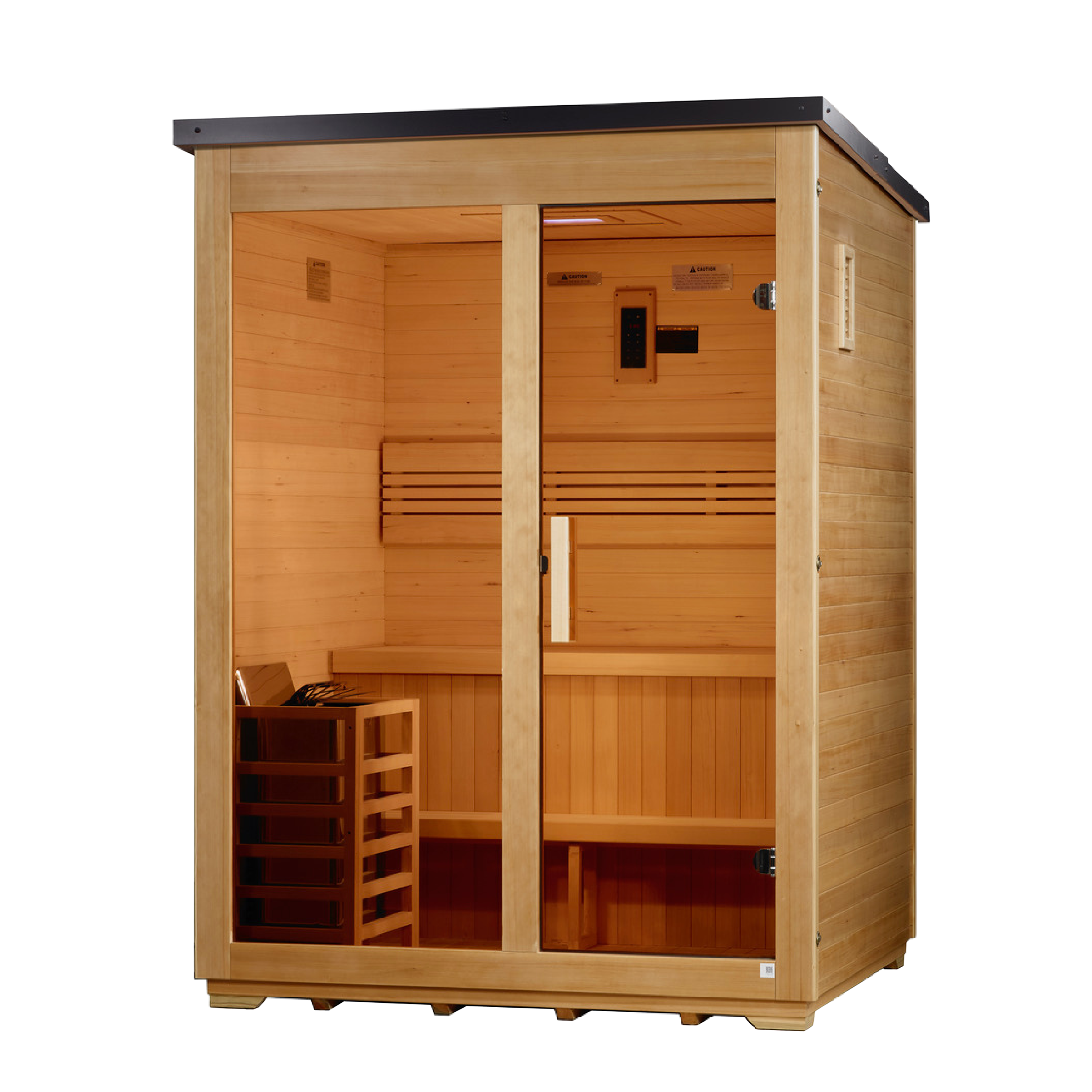 Golden Designs Arlberg 3 Person Traditional Outdoor Steam Sauna Golden Designs