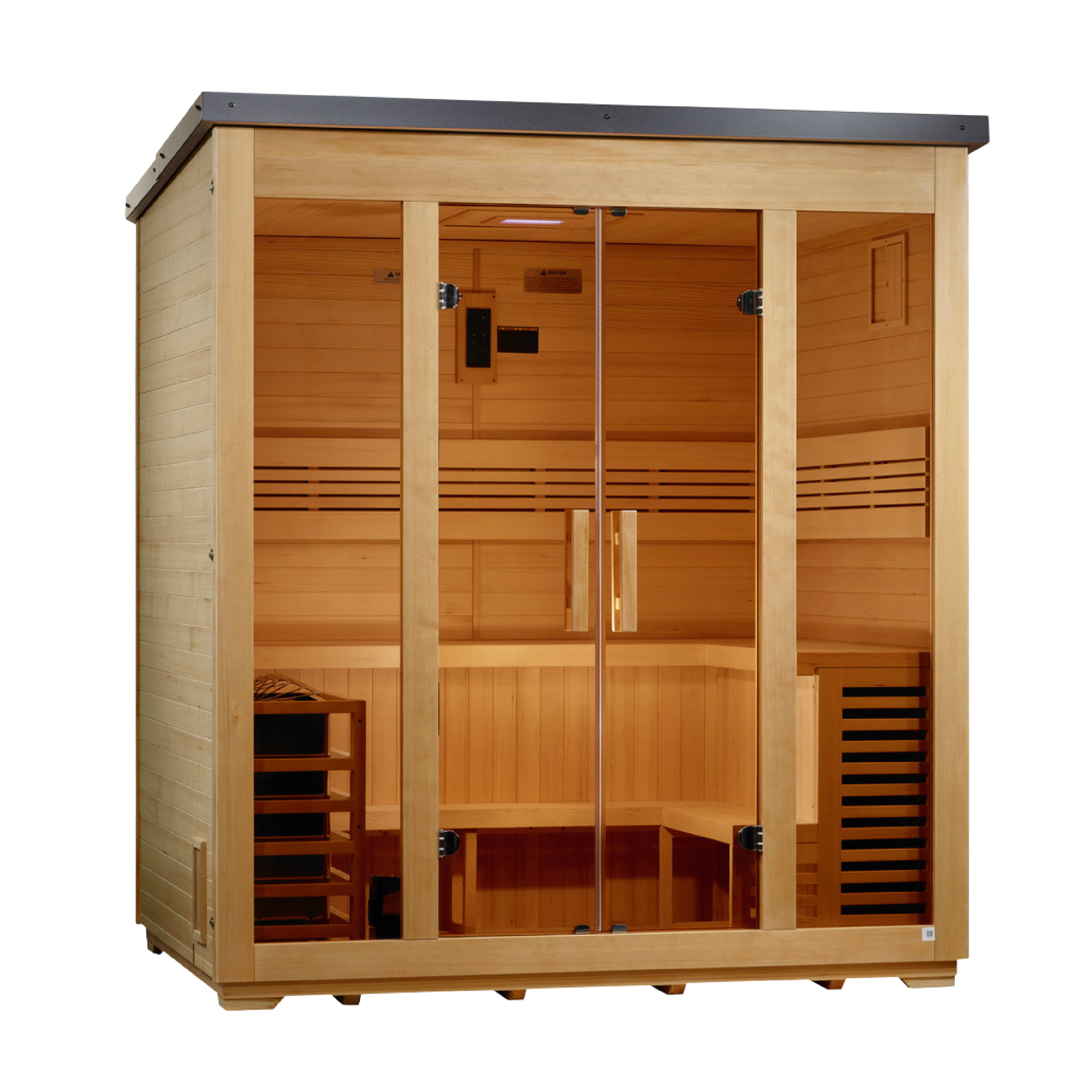 Golden Designs Vorarlberg 5 Person Traditional Outdoor Sauna 8kW Golden Designs