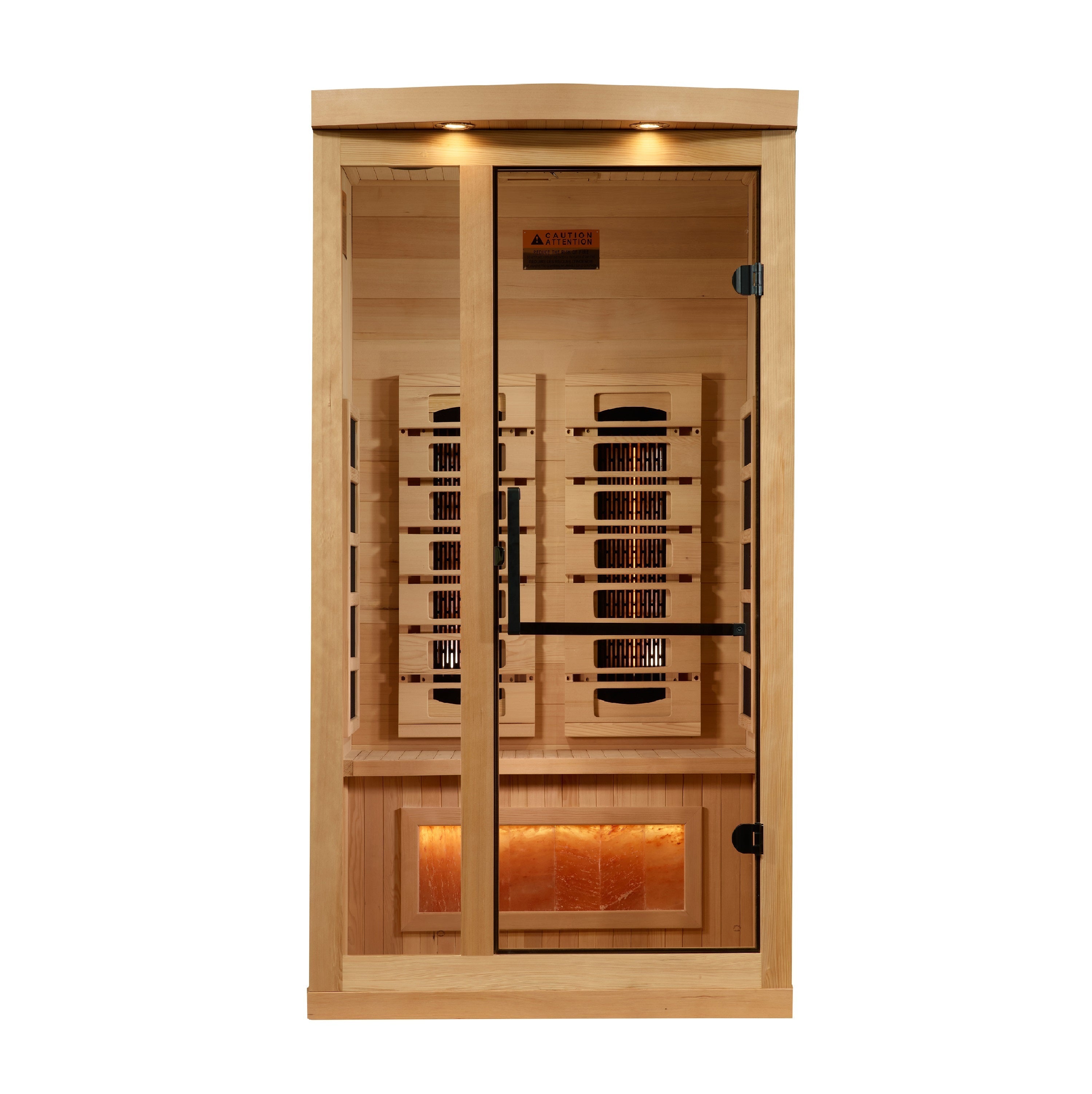 Golden Designs 1-Person Full Spectrum Infrared Sauna with Himalayan Salt Bars Golden Designs Inc.