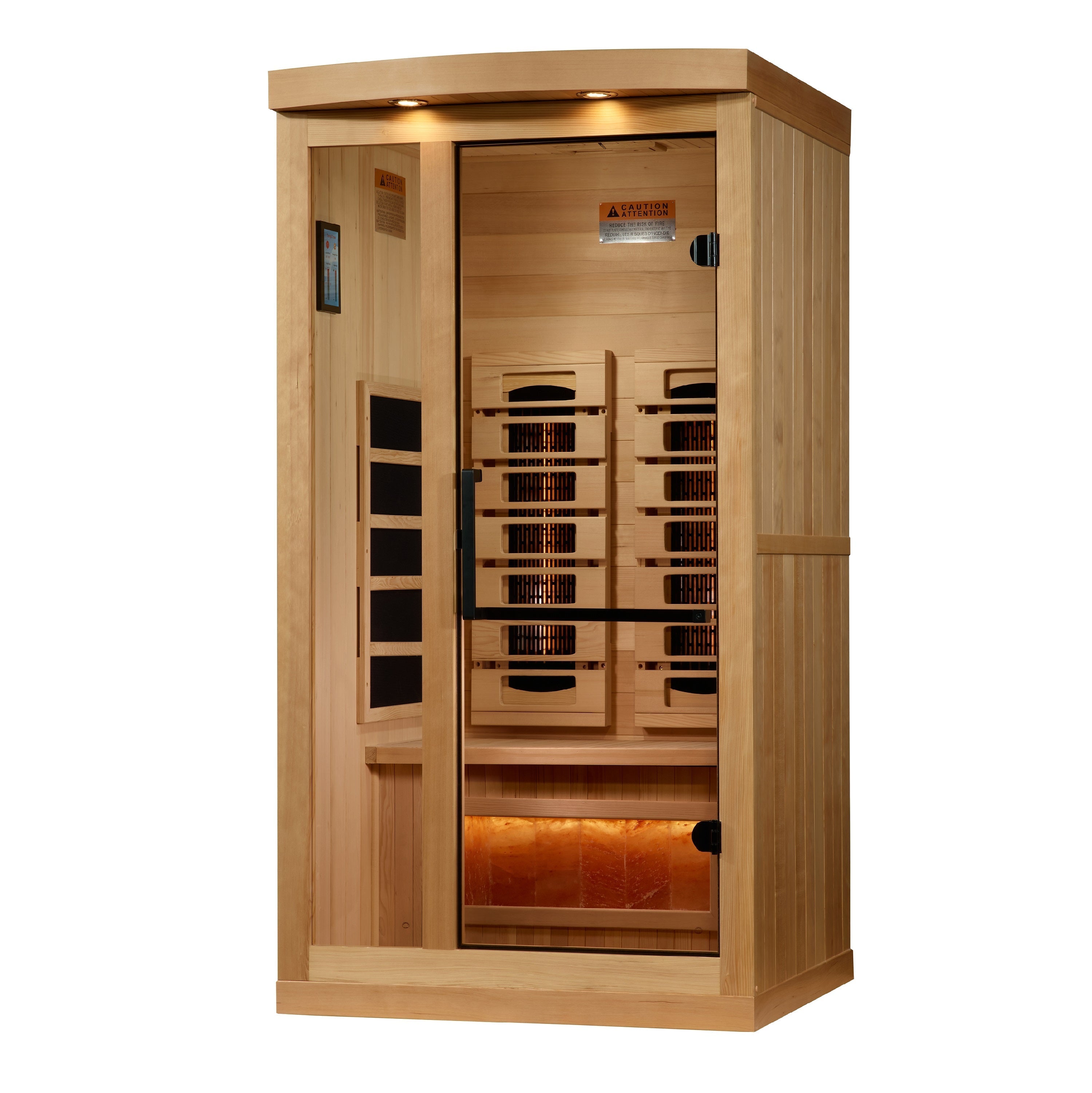 Golden Designs 1-Person Full Spectrum Infrared Sauna with Himalayan Salt Bars Golden Designs Inc.