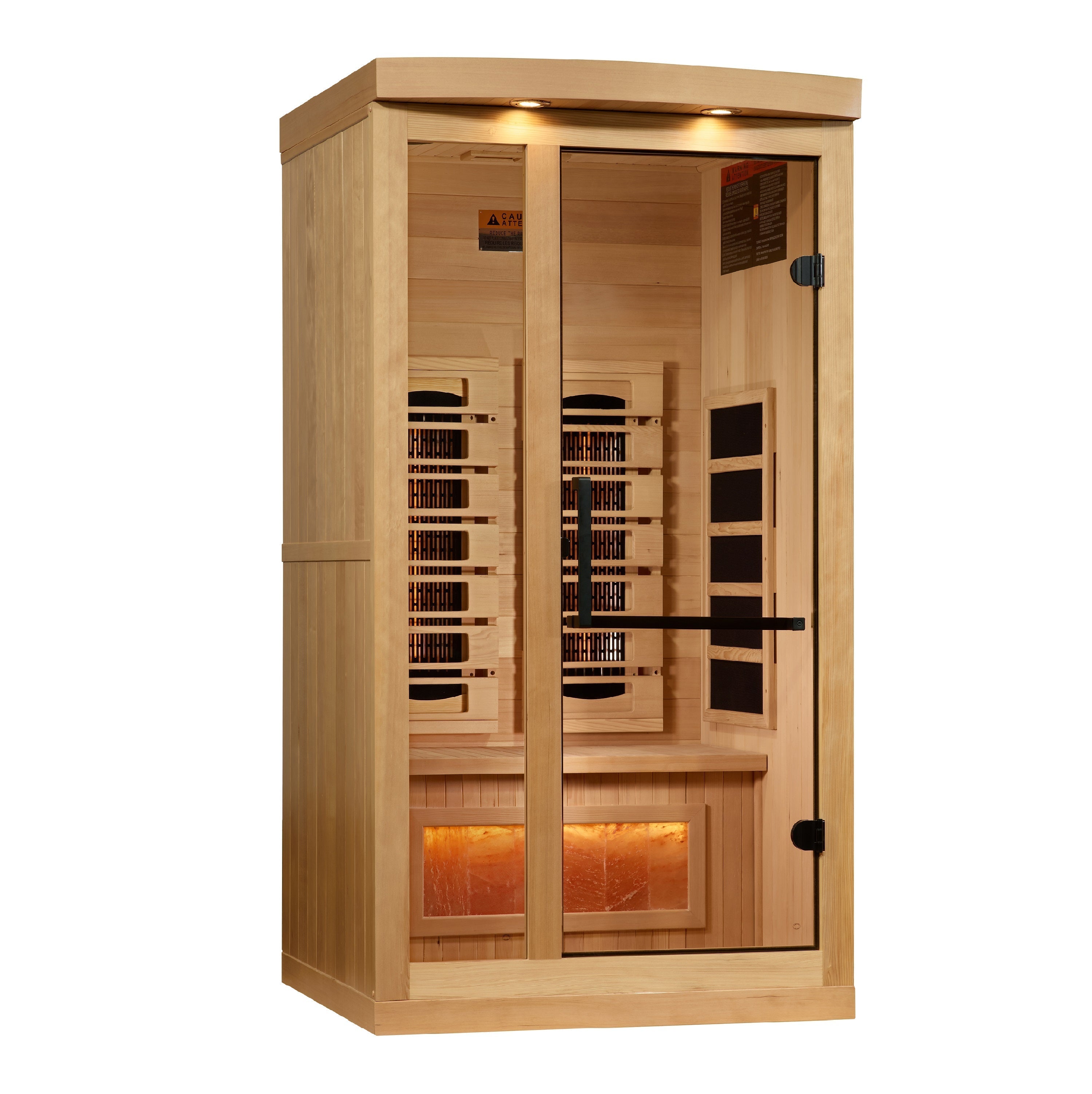Golden Designs 1-Person Full Spectrum Infrared Sauna with Himalayan Salt Bars Golden Designs Inc.