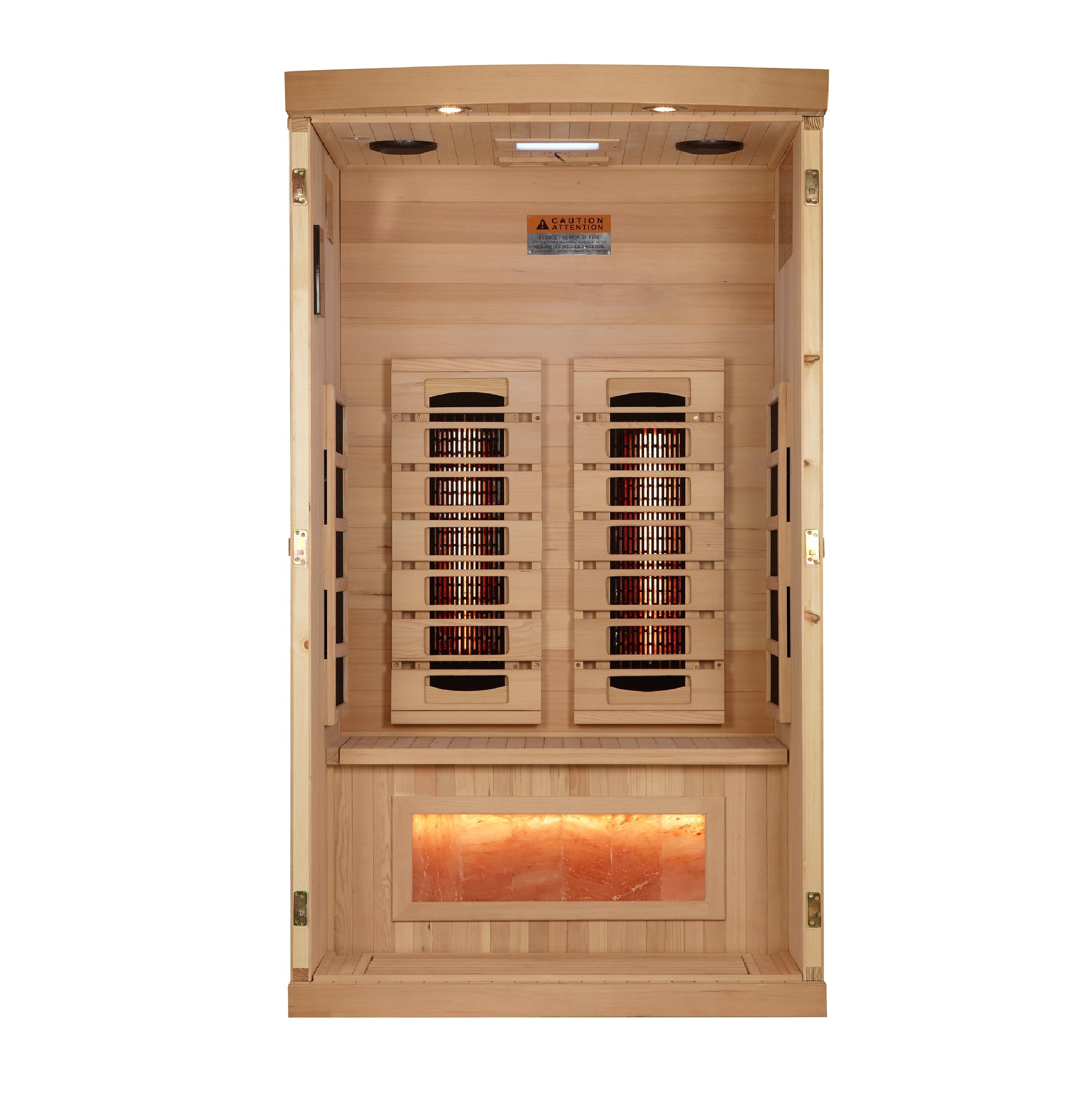 Golden Designs 1-Person Full Spectrum Infrared Sauna with Himalayan Salt Bars Golden Designs Inc.