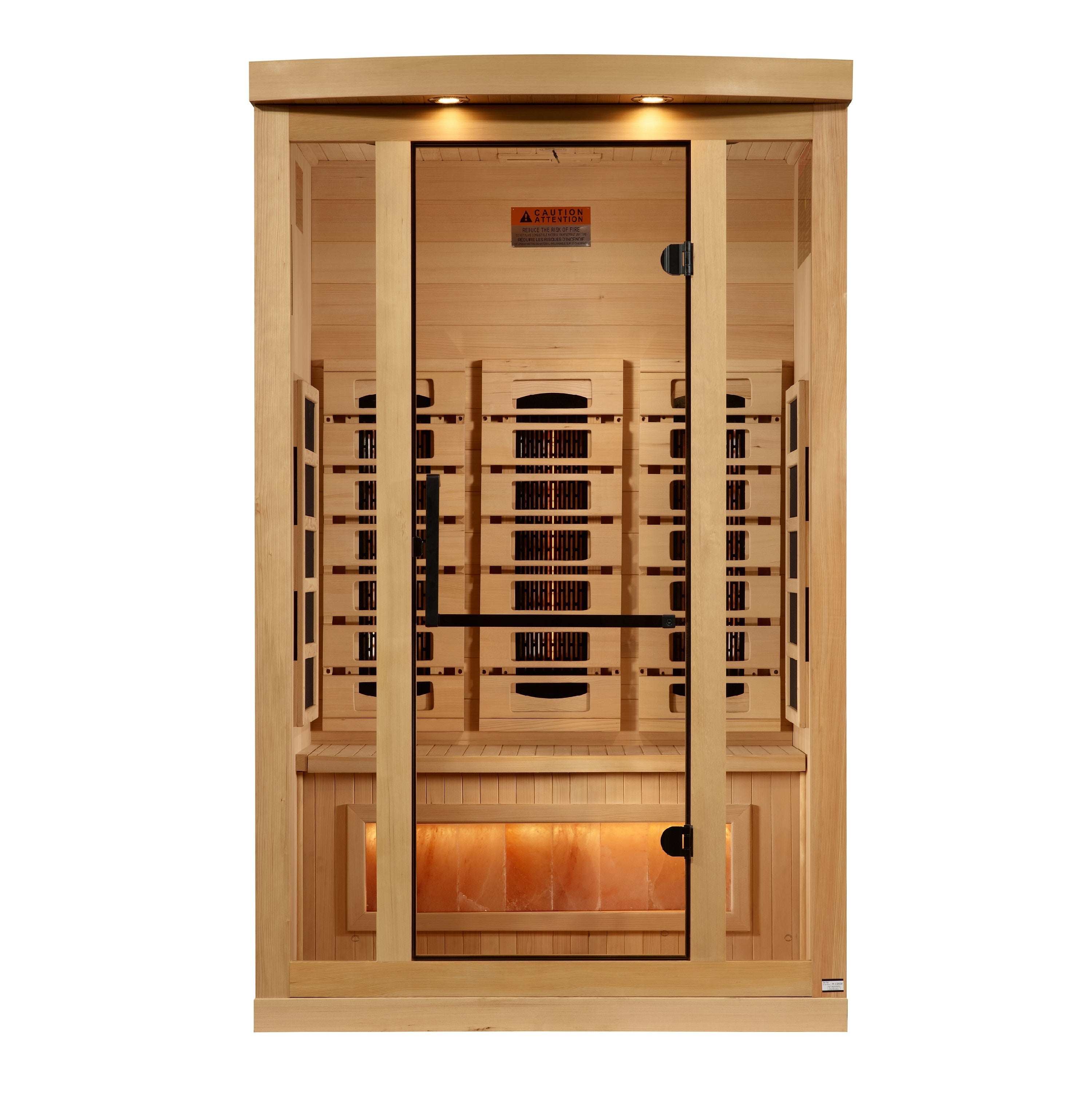 2025 Golden Designs Reserve Edition 2-Person Full Spectrum Infrared Sauna with Himalayan Salt Bar Golden Designs Inc