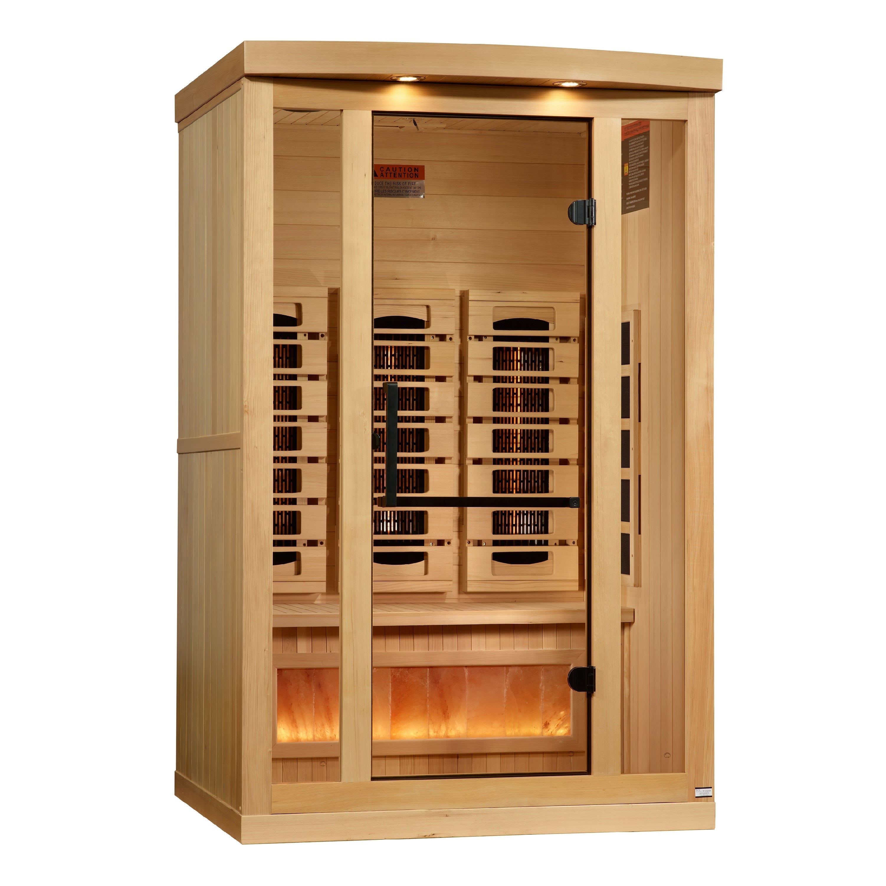 2025 Golden Designs Reserve Edition 2-Person Full Spectrum Infrared Sauna with Himalayan Salt Bar Golden Designs Inc