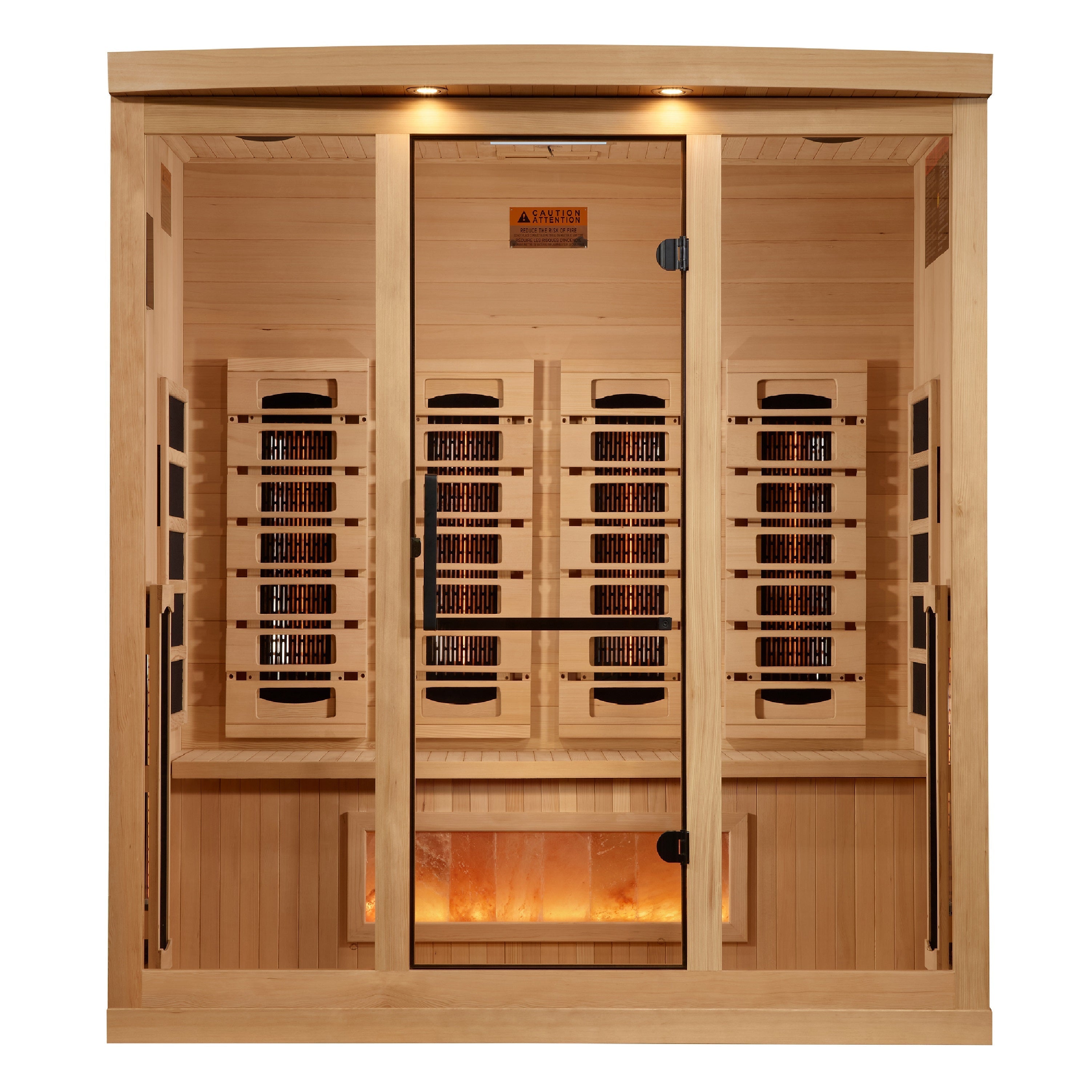 Golden Designs 4-Person Full Spectrum Infrared Sauna, Himalayan Salt, Chromotherapy Golden Designs Inc