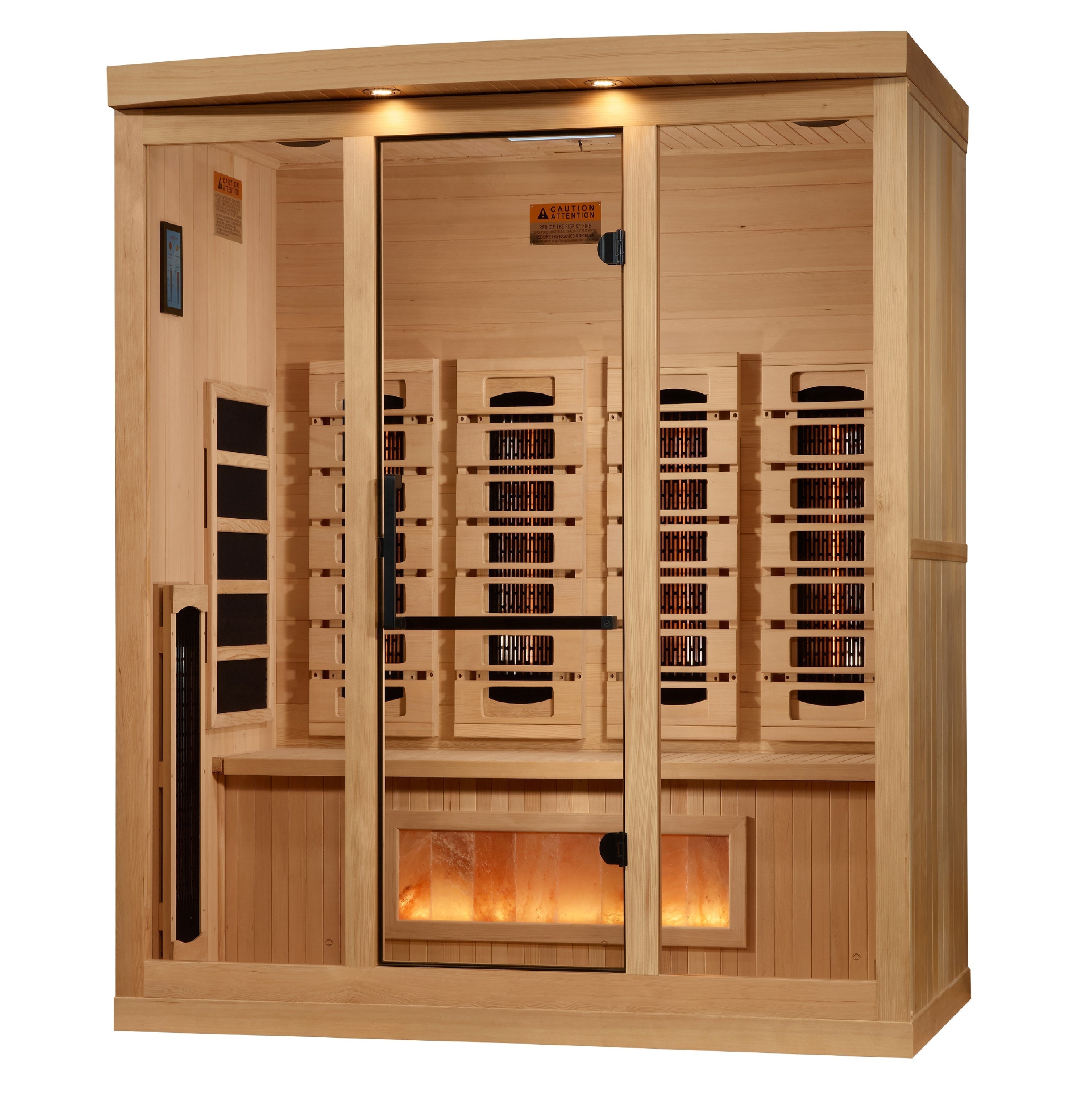 Golden Designs 4-Person Full Spectrum Infrared Sauna, Himalayan Salt, Chromotherapy Golden Designs Inc