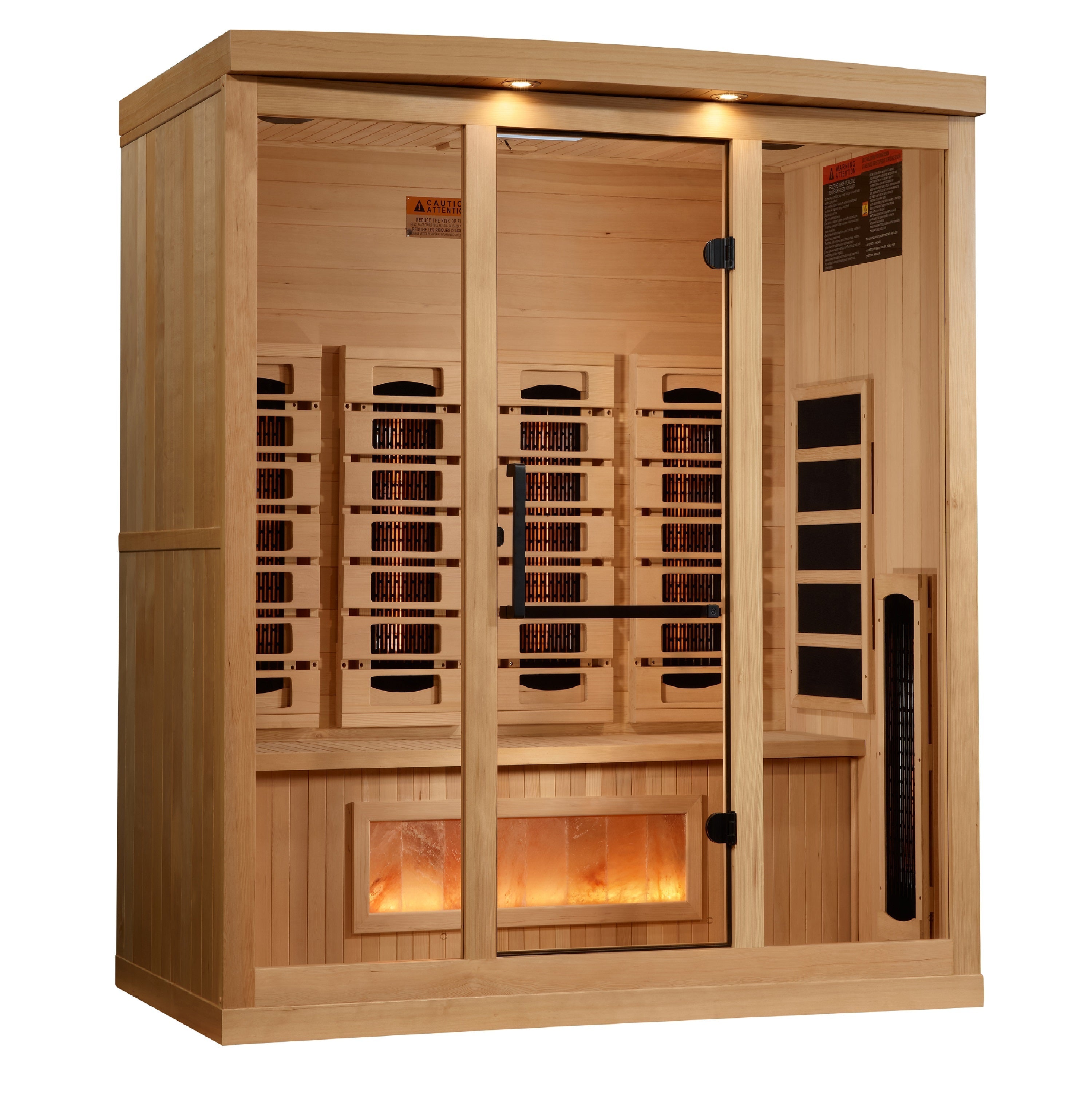 Golden Designs 4-Person Full Spectrum Infrared Sauna, Himalayan Salt, Chromotherapy Golden Designs Inc