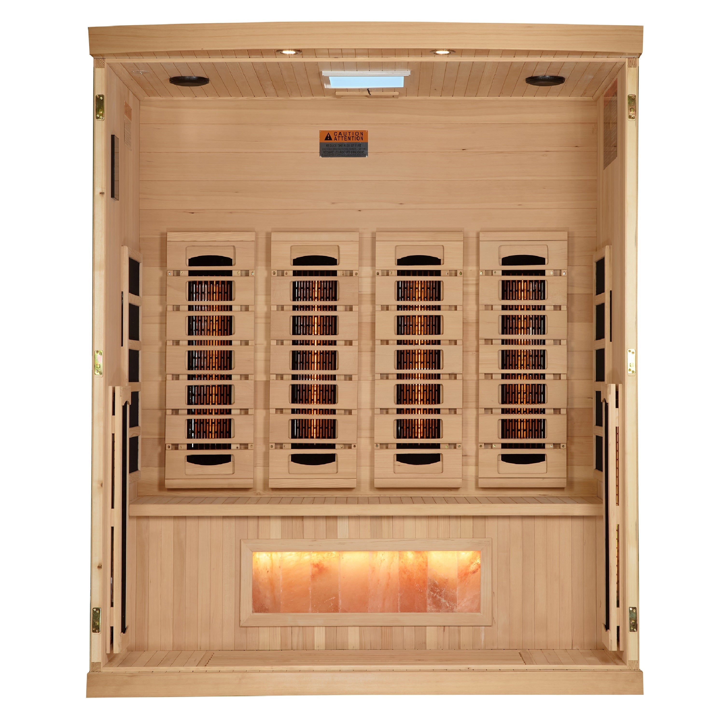 Golden Designs 4-Person Full Spectrum Infrared Sauna, Himalayan Salt, Chromotherapy Golden Designs Inc