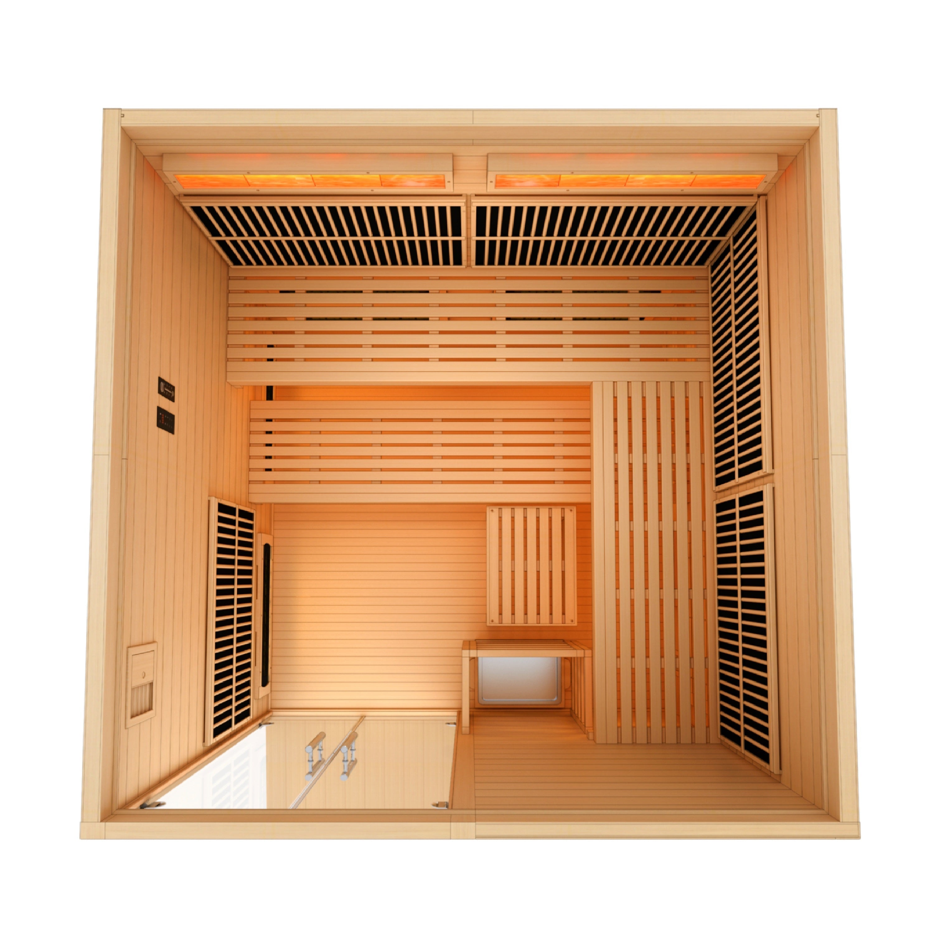 Golden Designs Toledo 6-Person Hybrid Sauna: Full Spectrum Infrared & Harvia Stove Golden Designs Inc (NA)