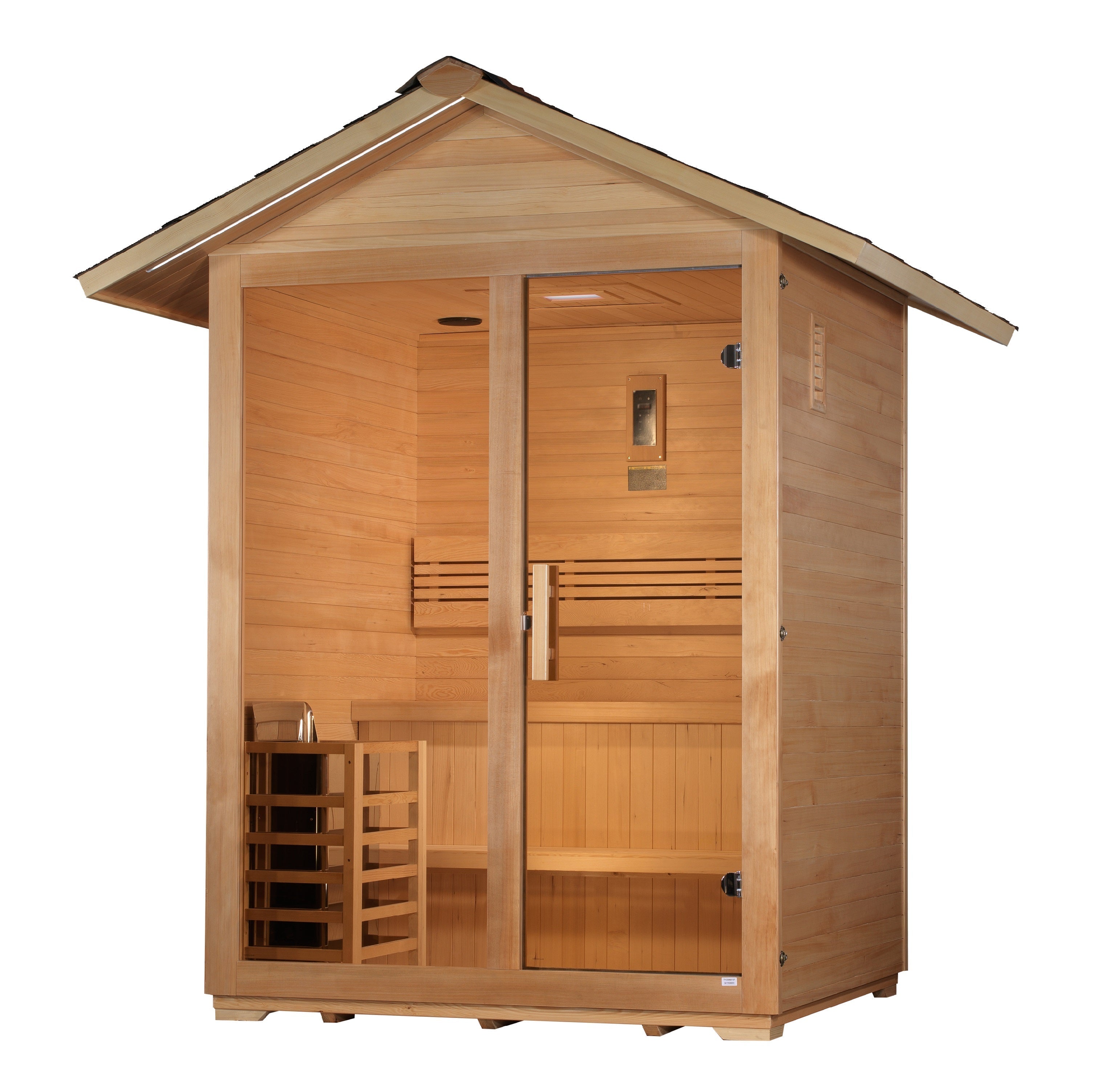 Golden Designs Arlberg 3-Person Traditional Outdoor Wood Sauna with Harvia Stove Golden Designs Inc