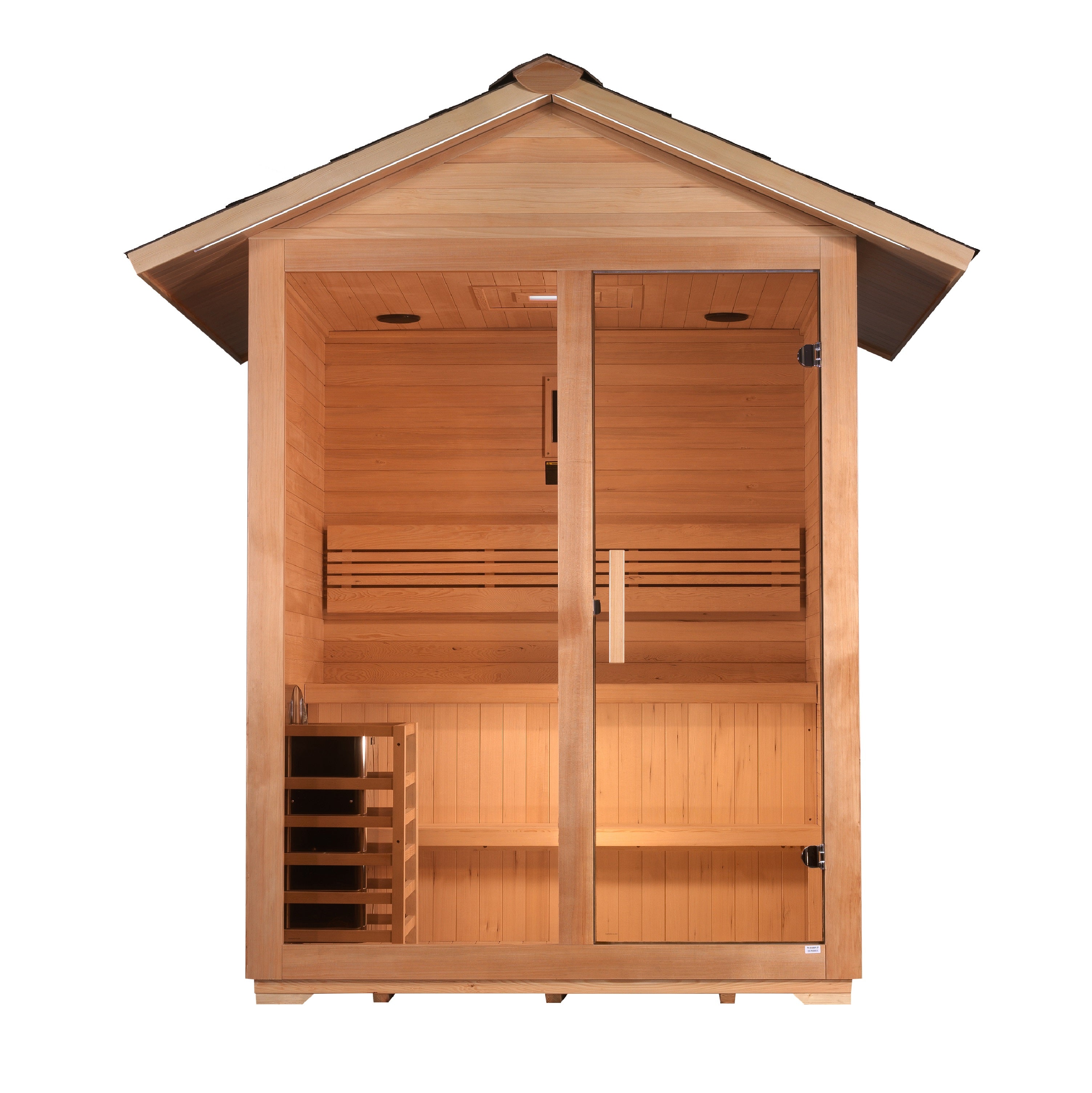 Golden Designs Arlberg 3-Person Traditional Outdoor Wood Sauna with Harvia Stove Golden Designs Inc