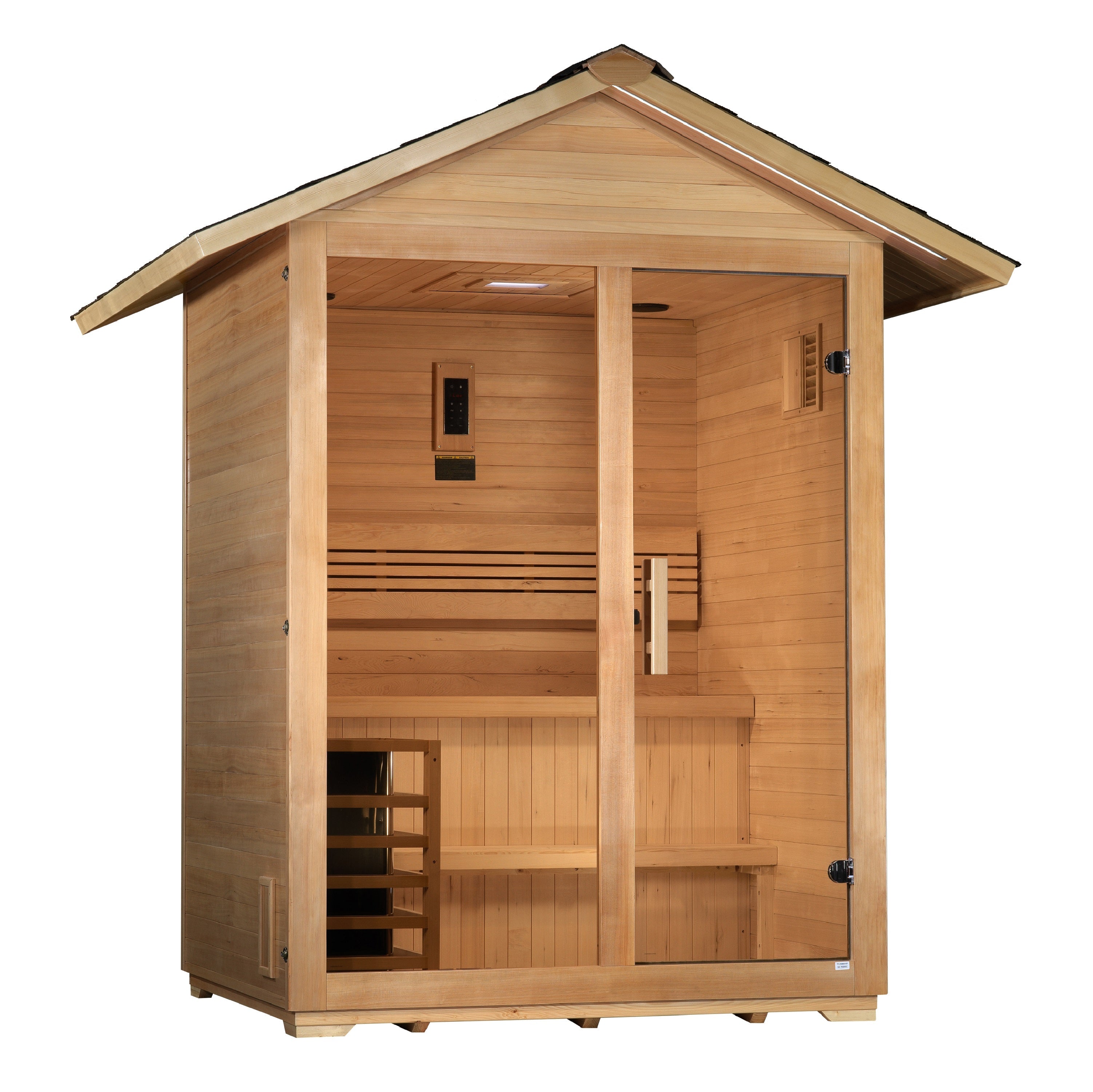 Golden Designs Arlberg 3-Person Traditional Outdoor Wood Sauna with Harvia Stove Golden Designs Inc