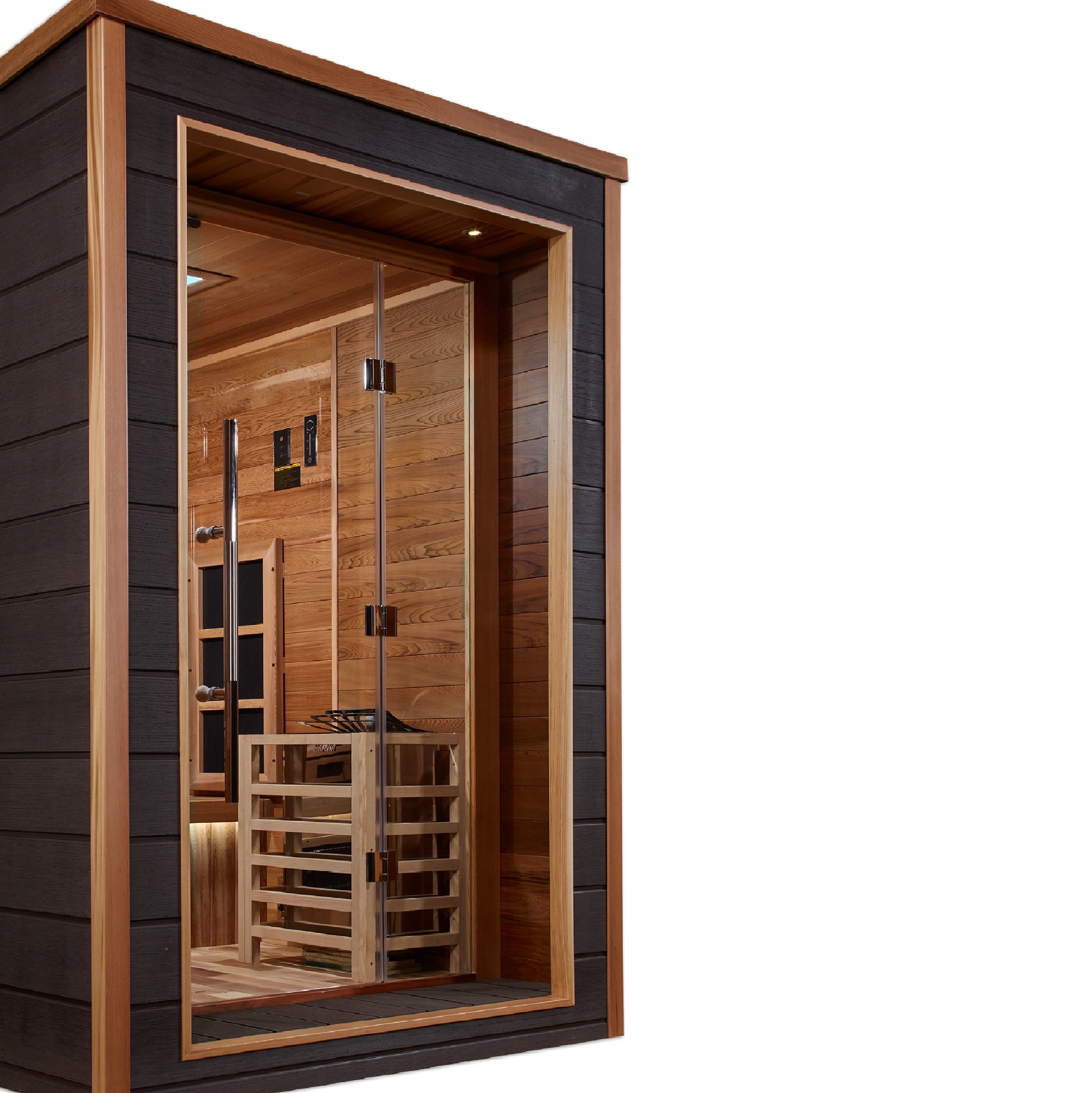 Golden Designs Karlstad 6-Person Outdoor-Indoor Hybrid Full Spectrum Cedar Sauna Golden Designs Inc