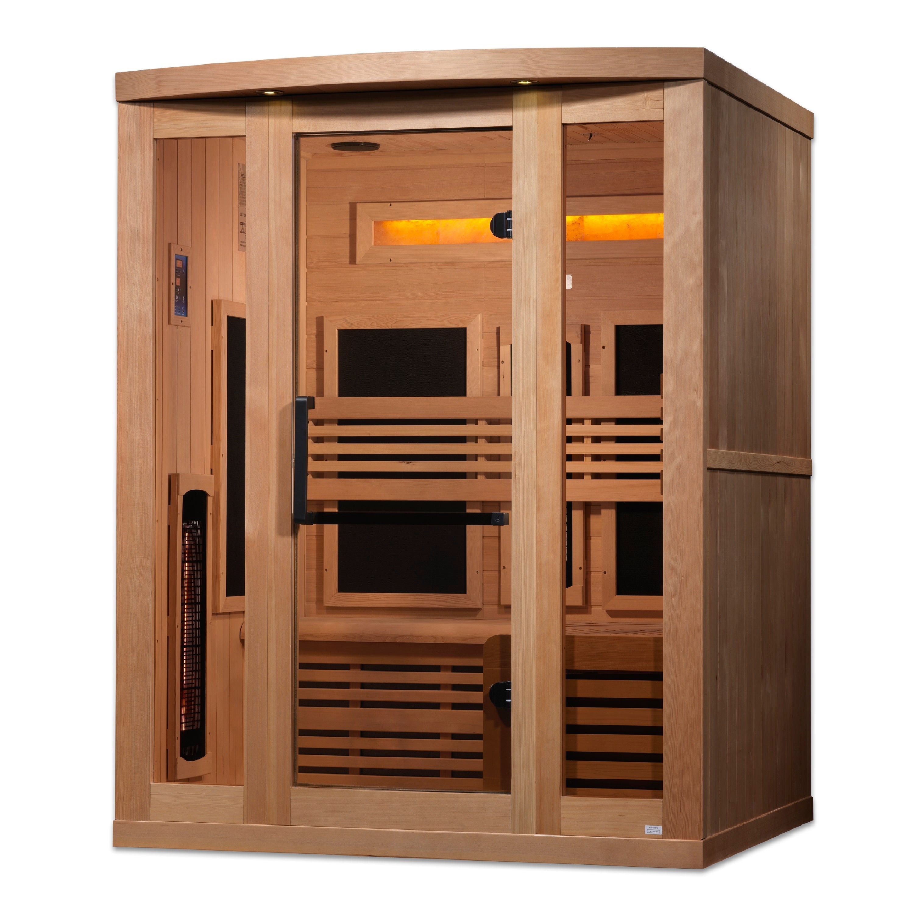 Golden Designs Reserve 3-Person Near Zero EMF Full Spectrum Infrared Sauna Golden Designs Inc